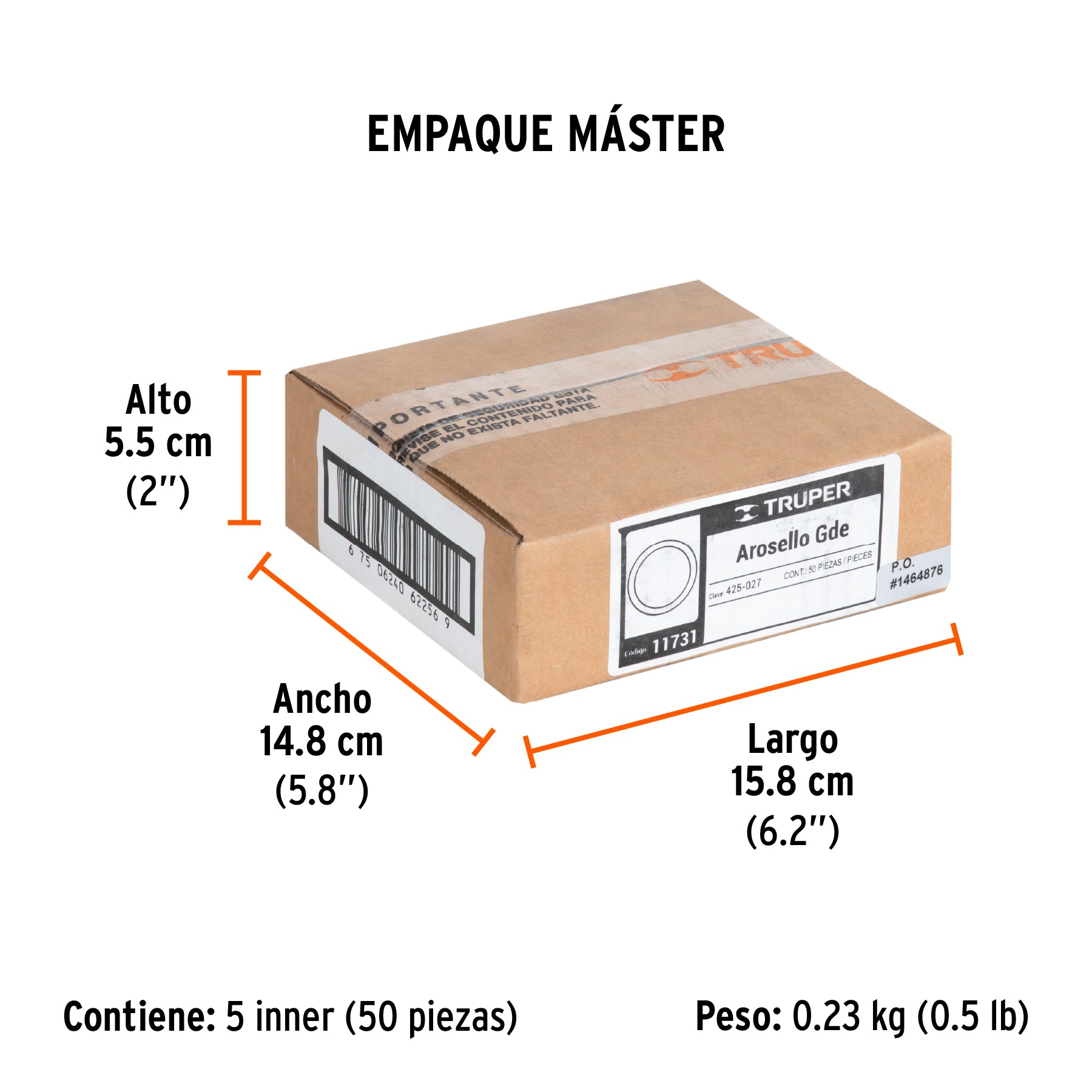 O ring grande para cilindro para fumigadora FM-425