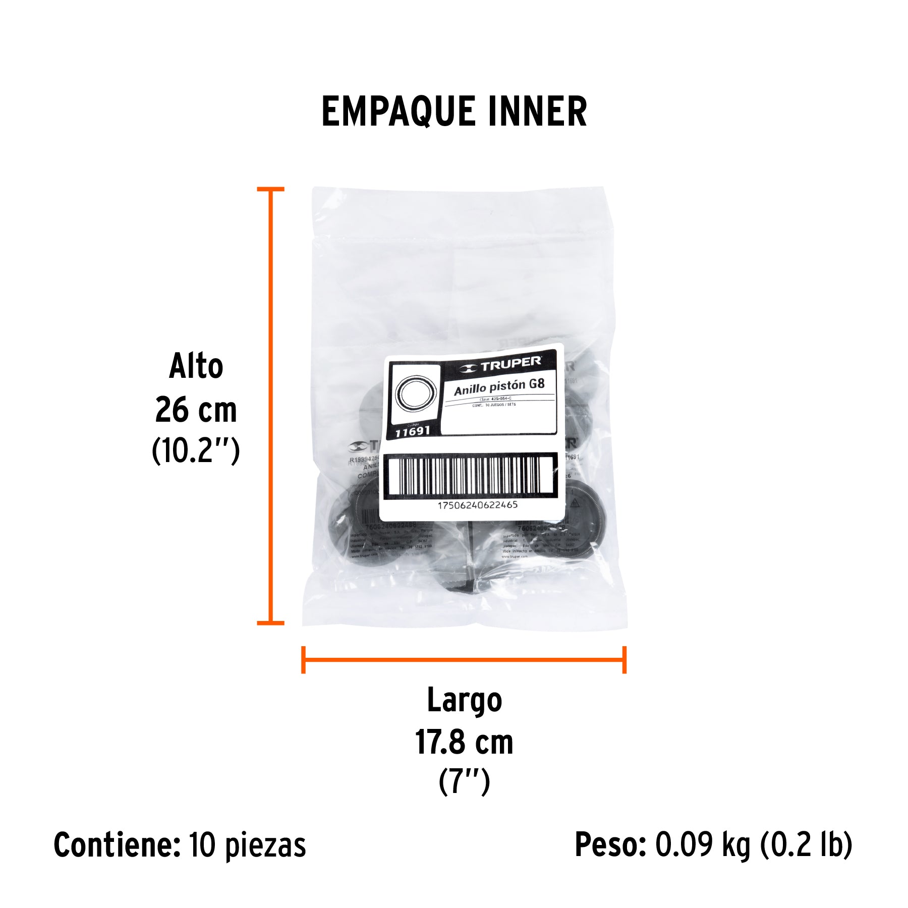 Anillo pistón completo para fumigadora FM425