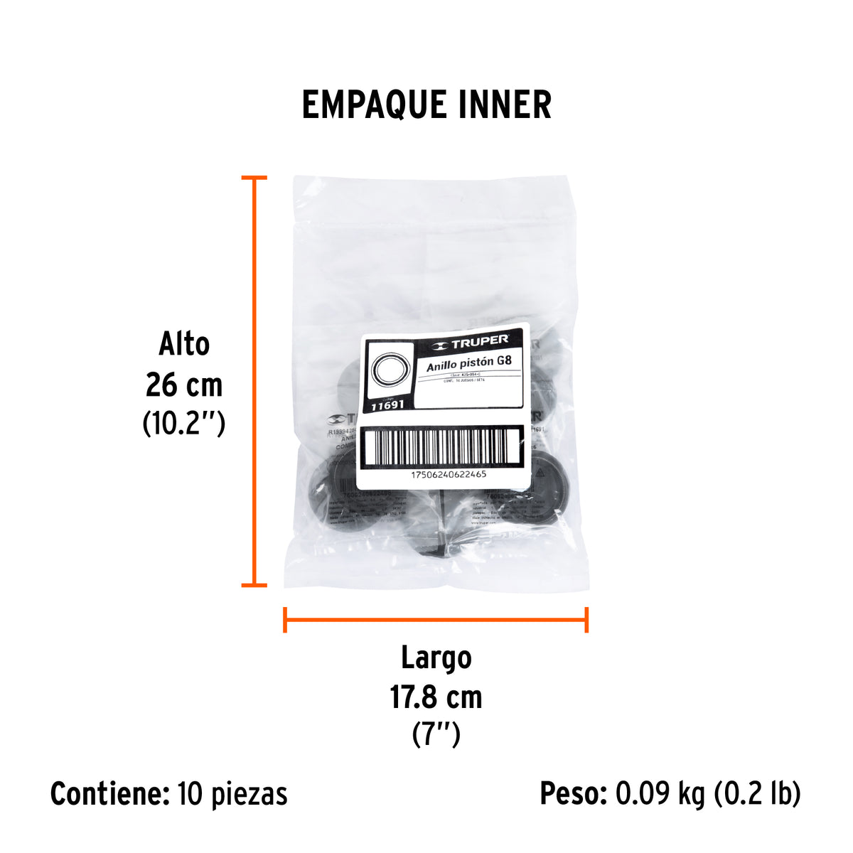 Anillo pistón completo para fumigadora FM425