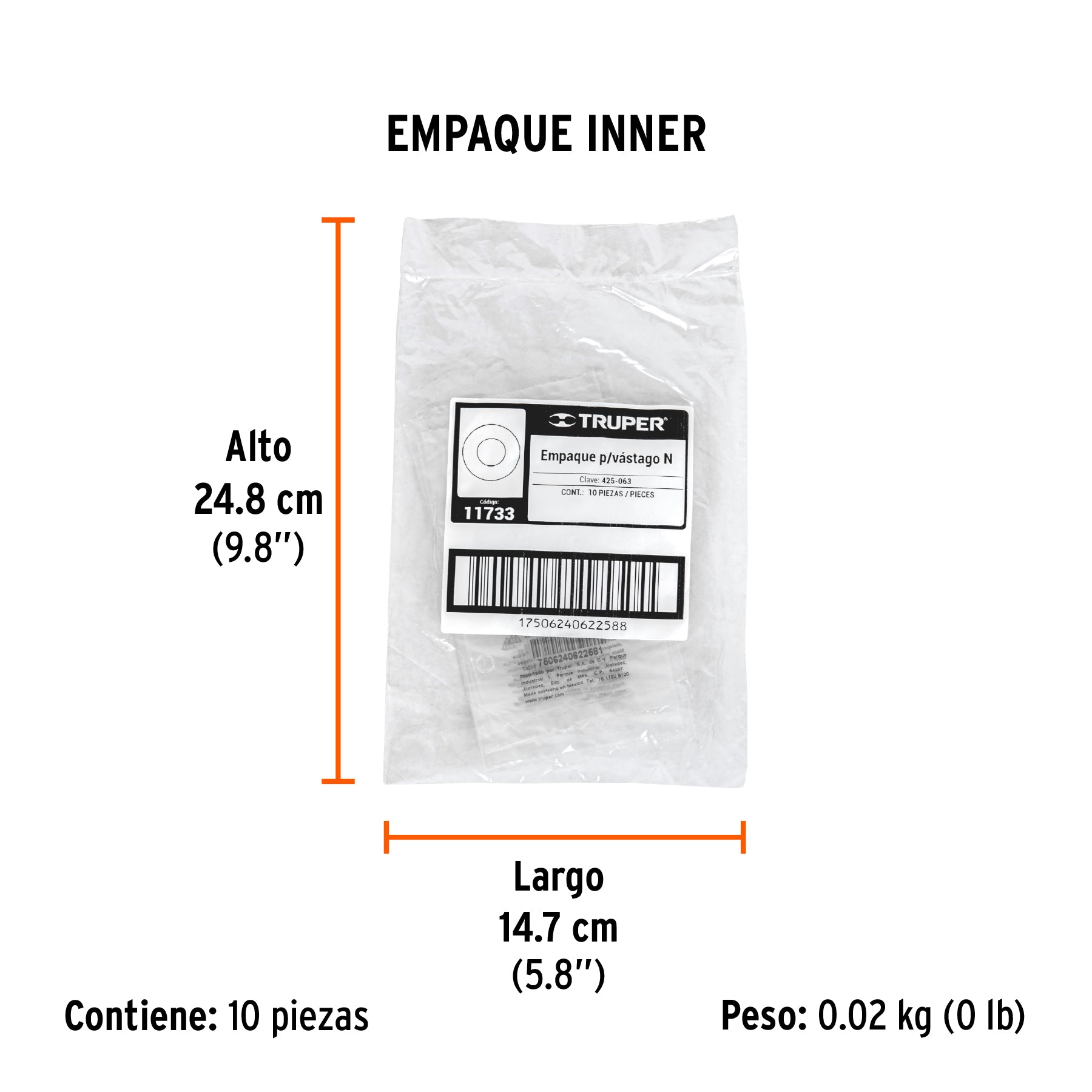 Empaque para vástago-N para fumigadora FM-425