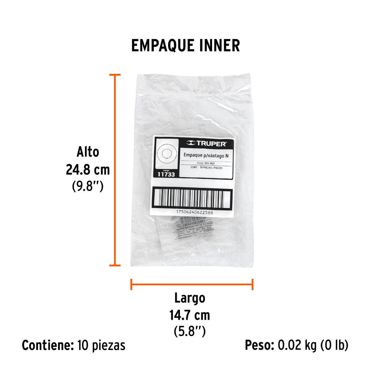 Empaque para vástago-N para fumigadora FM-425