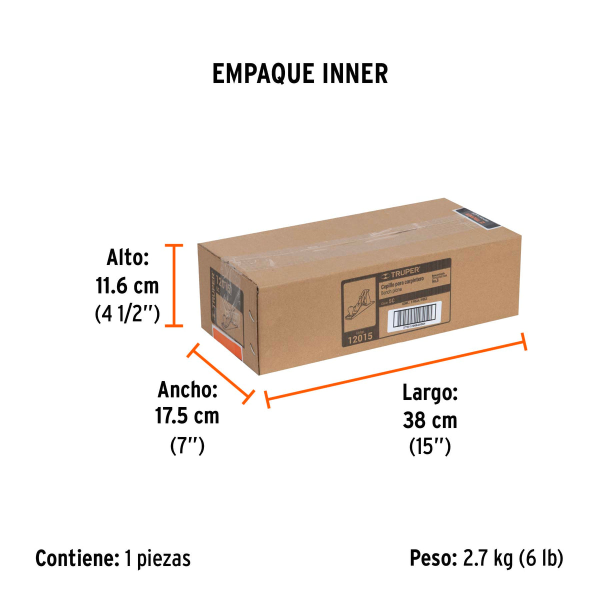Cepillo para carpintero # 5, estriado
