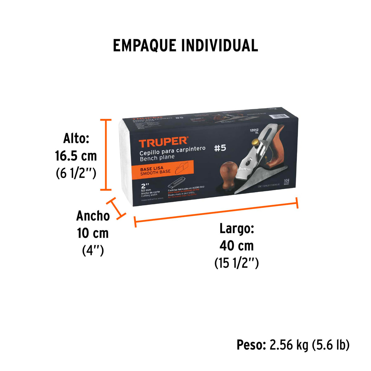 Cepillo para carpintero # 5, liso