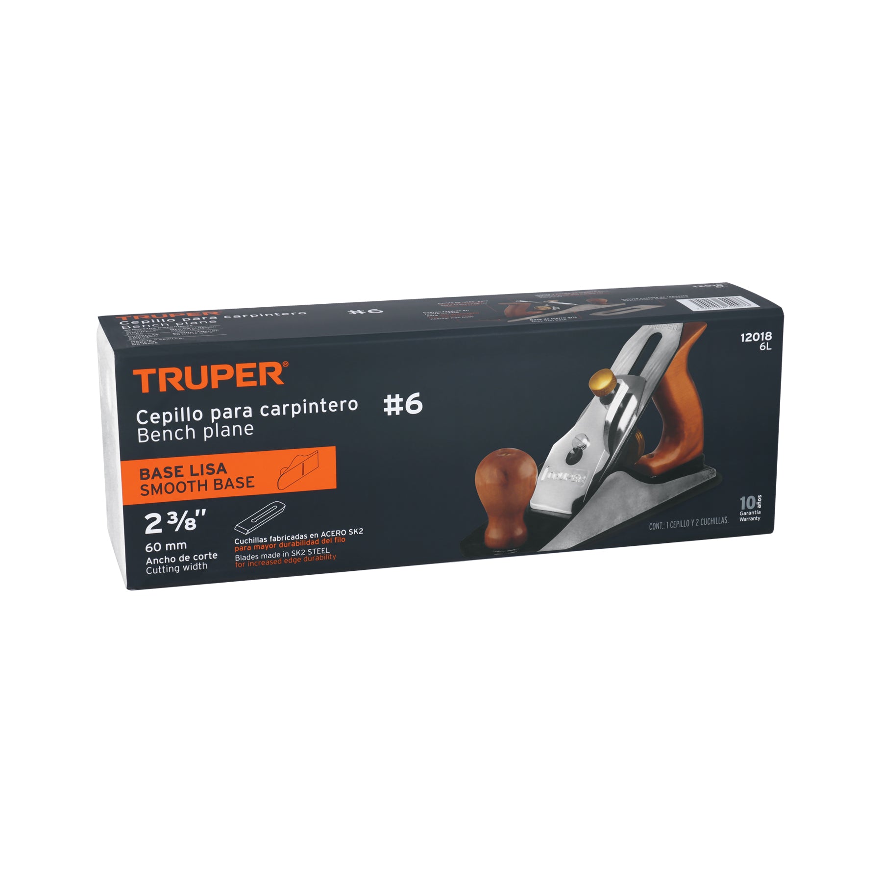 Cepillo para carpintero # 6, liso