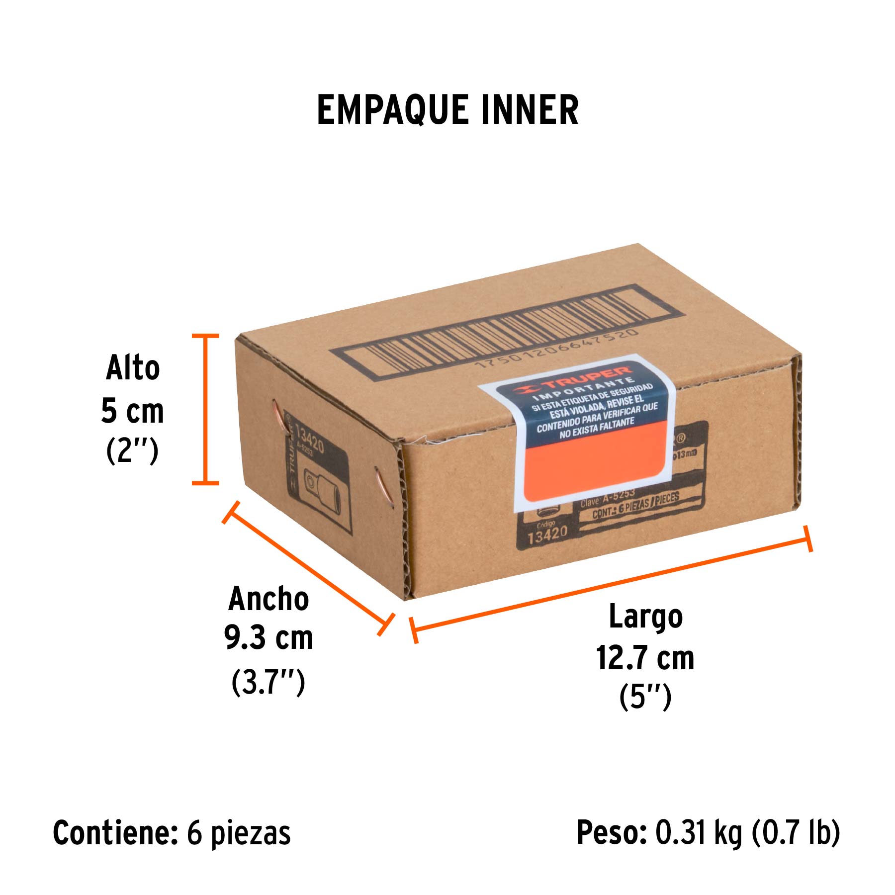 Adaptador para matraca de cuadro 3/8" a cuadro 1/2"
