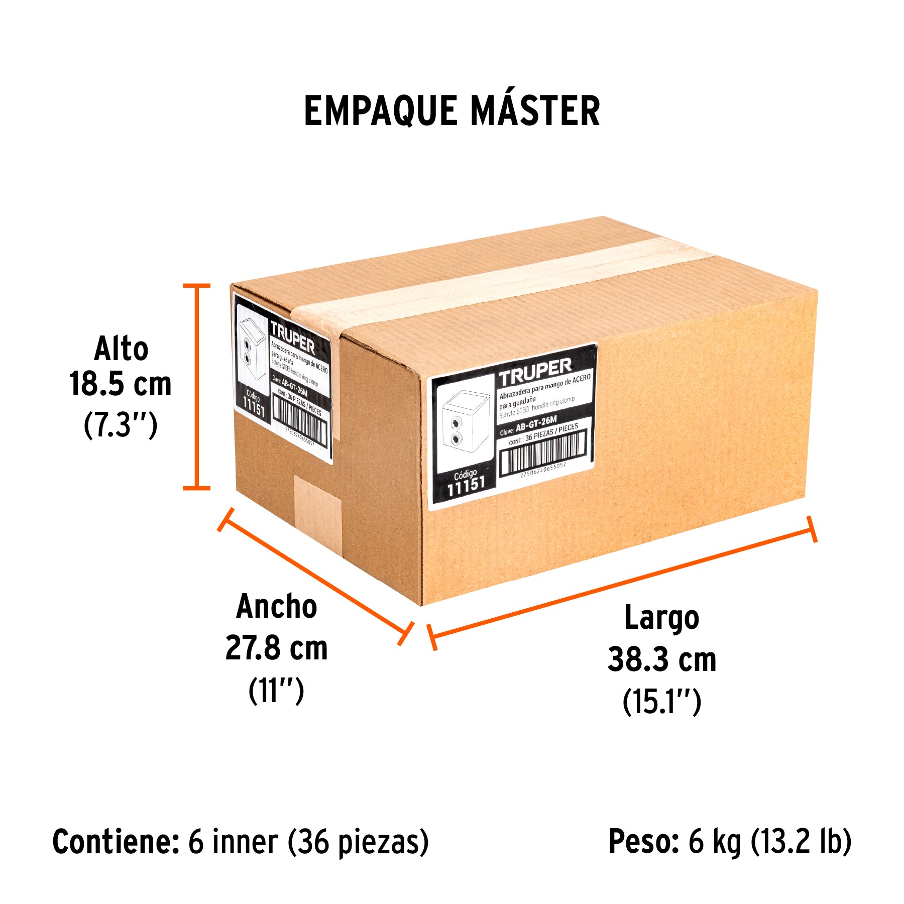 Abrazadera para mango de acero MG-GT-26