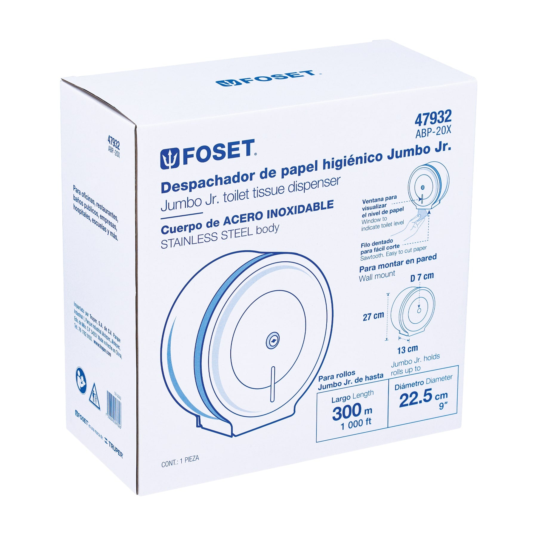 Portarollo de acero inox, Foset