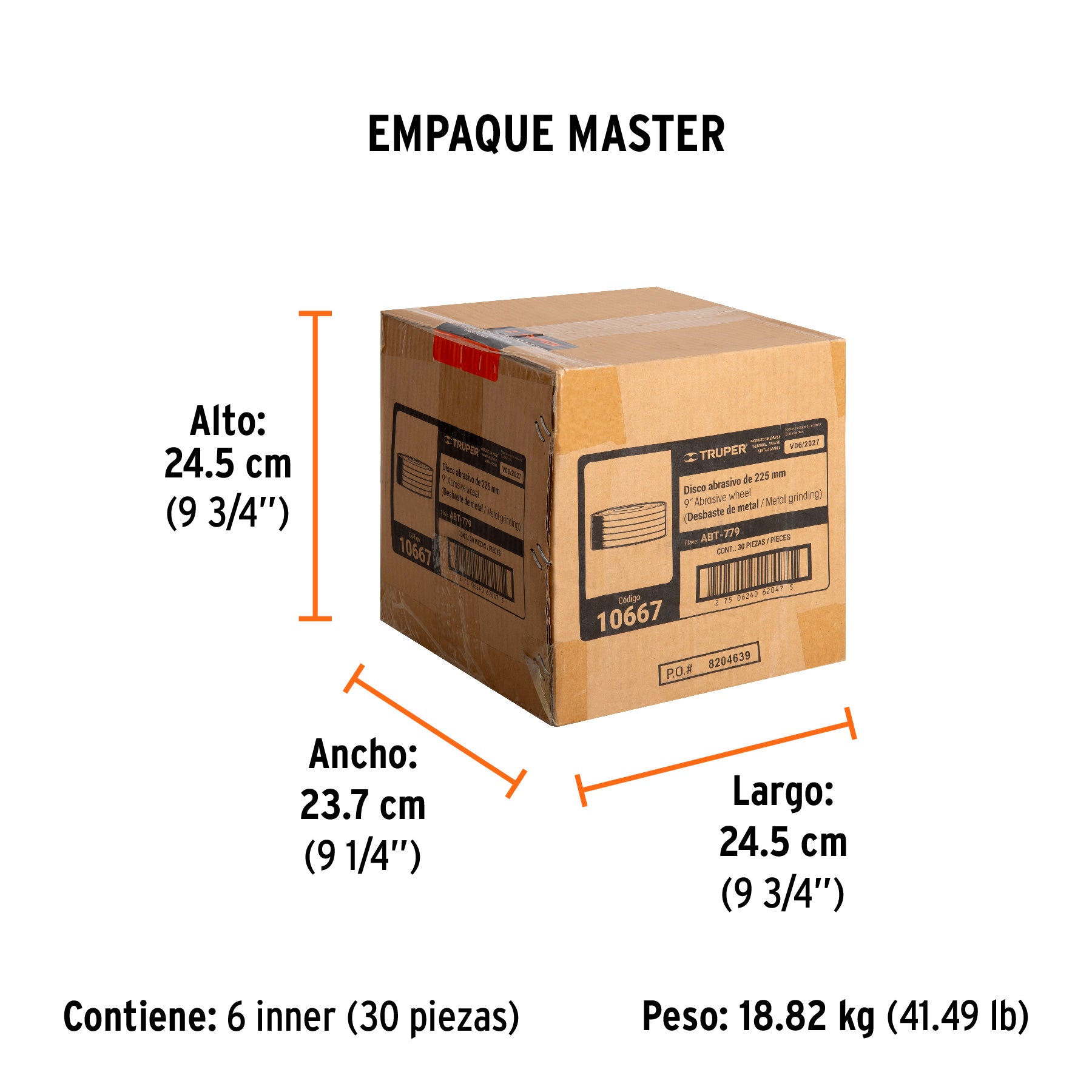 Disco para desbaste de metal, tipo 27, diámetro 9"