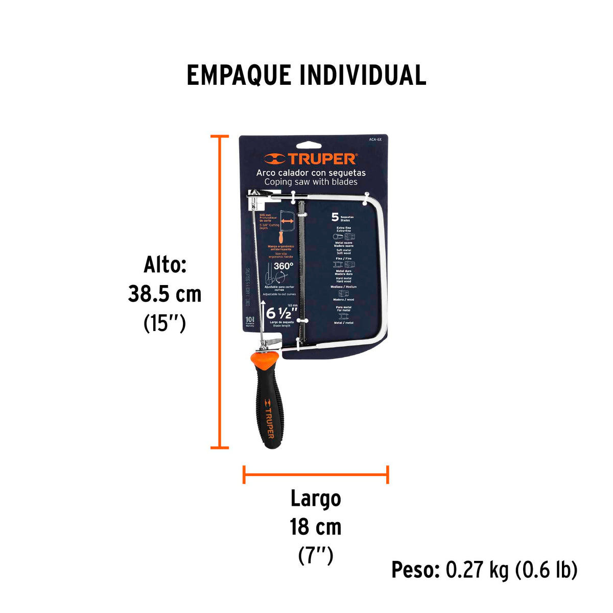 Arco calador para segueta 6"