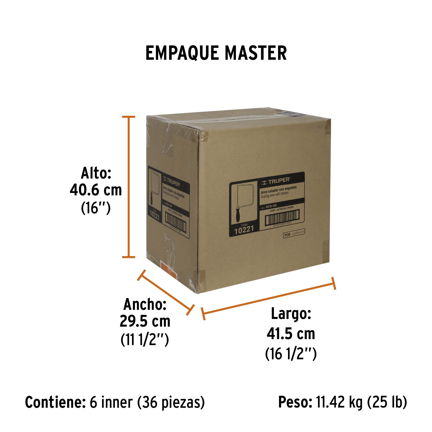 Arco calador para segueta 6"