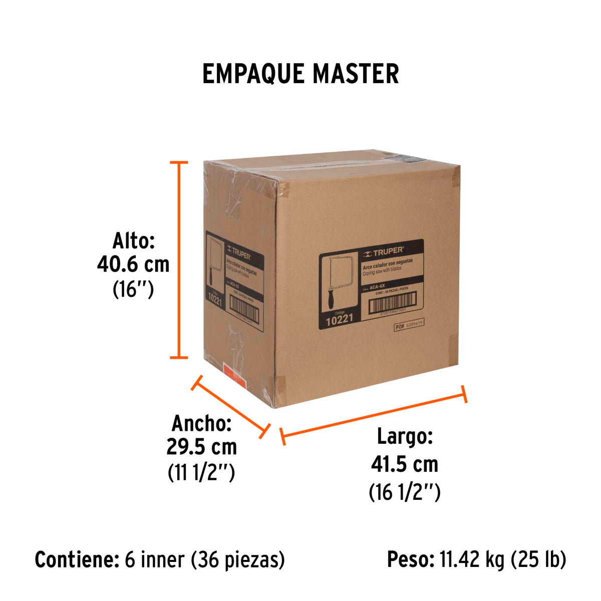 Arco calador para segueta 6"