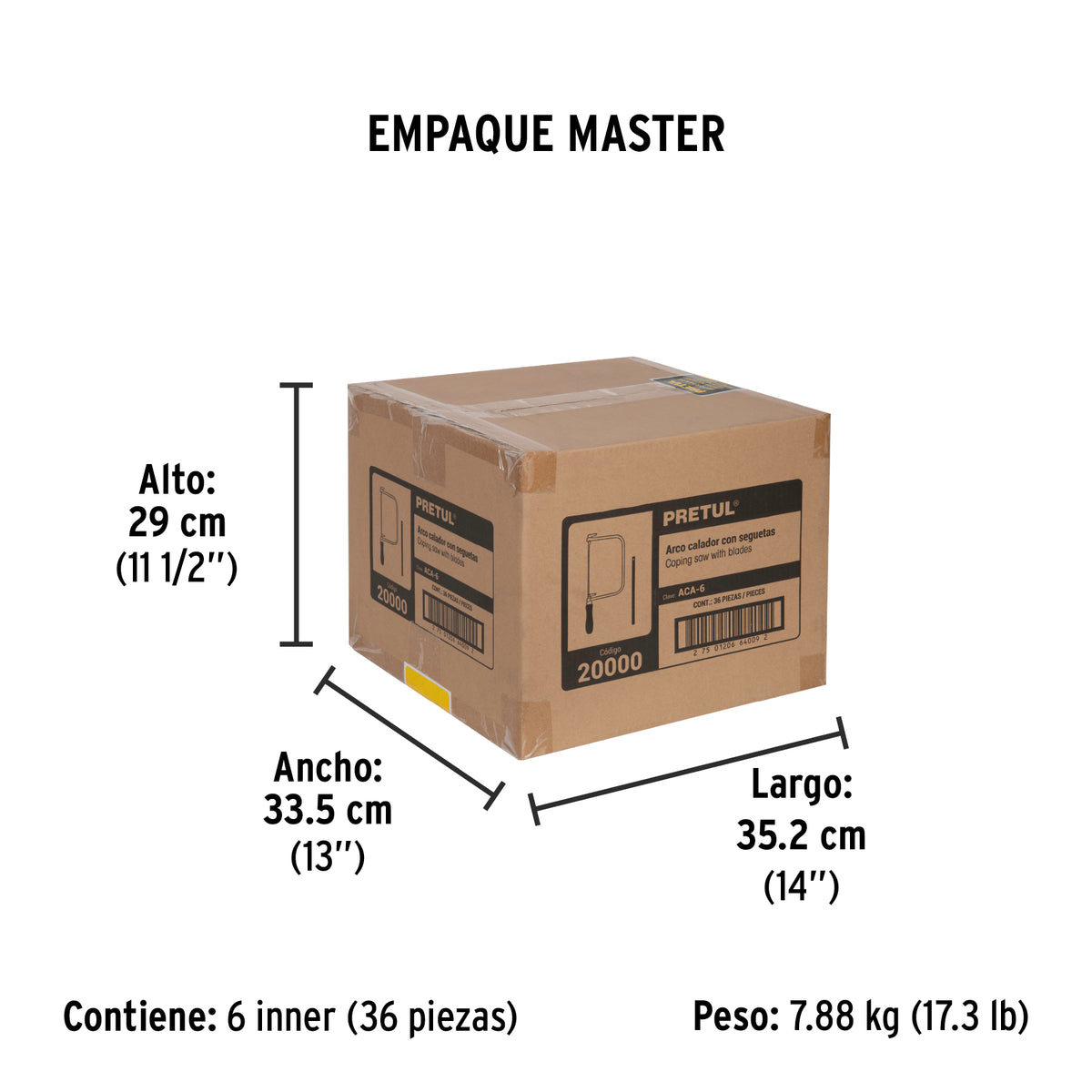 Arco calador para segueta 6", pretul