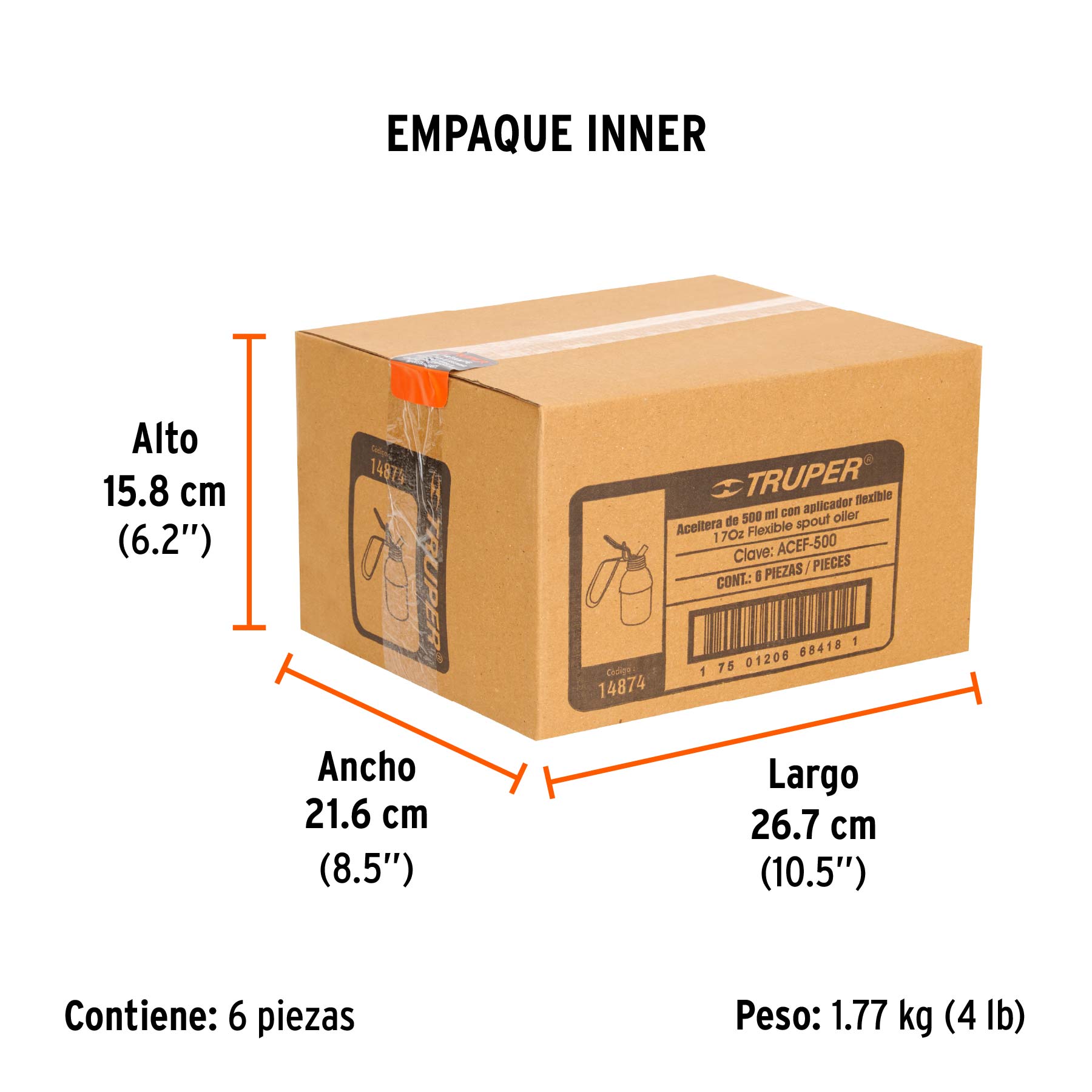 Aceitera de pipeta flexible, 500 ml