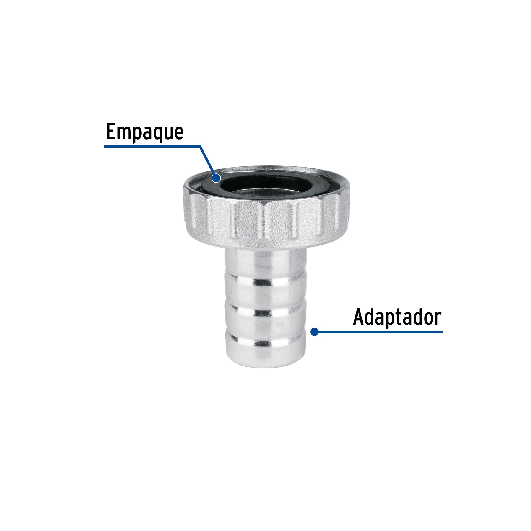 Adaptador de latón 1/2' para manguera, Foset