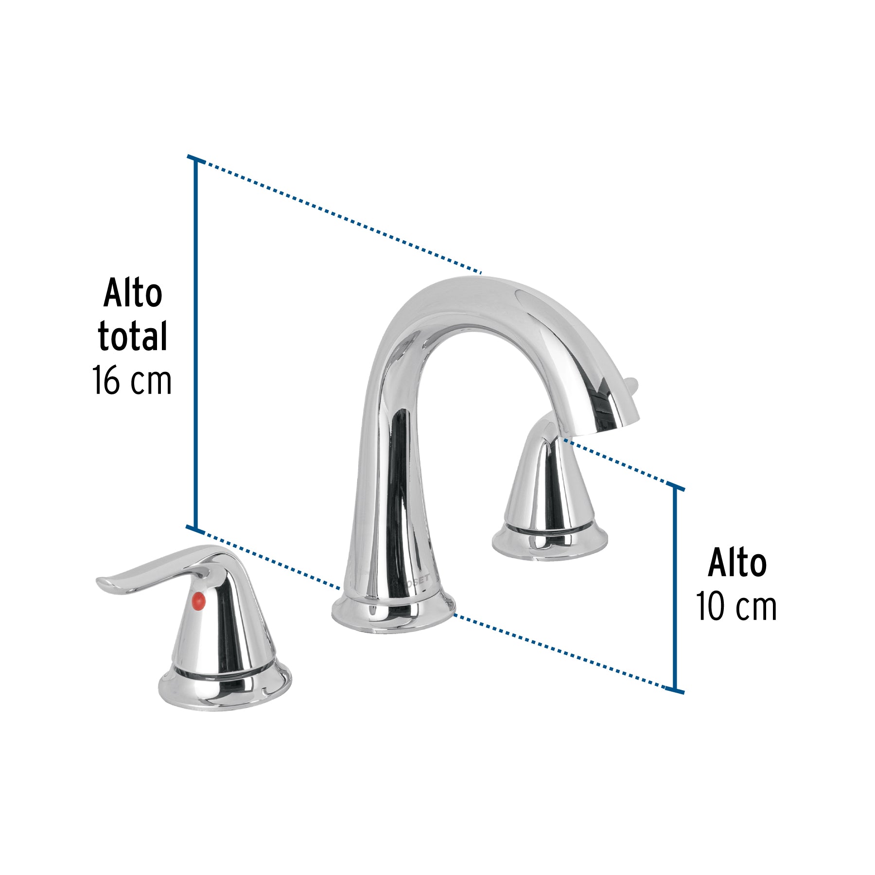 Mezcladora lavabo taladros separados, cromo, FOSET AERO