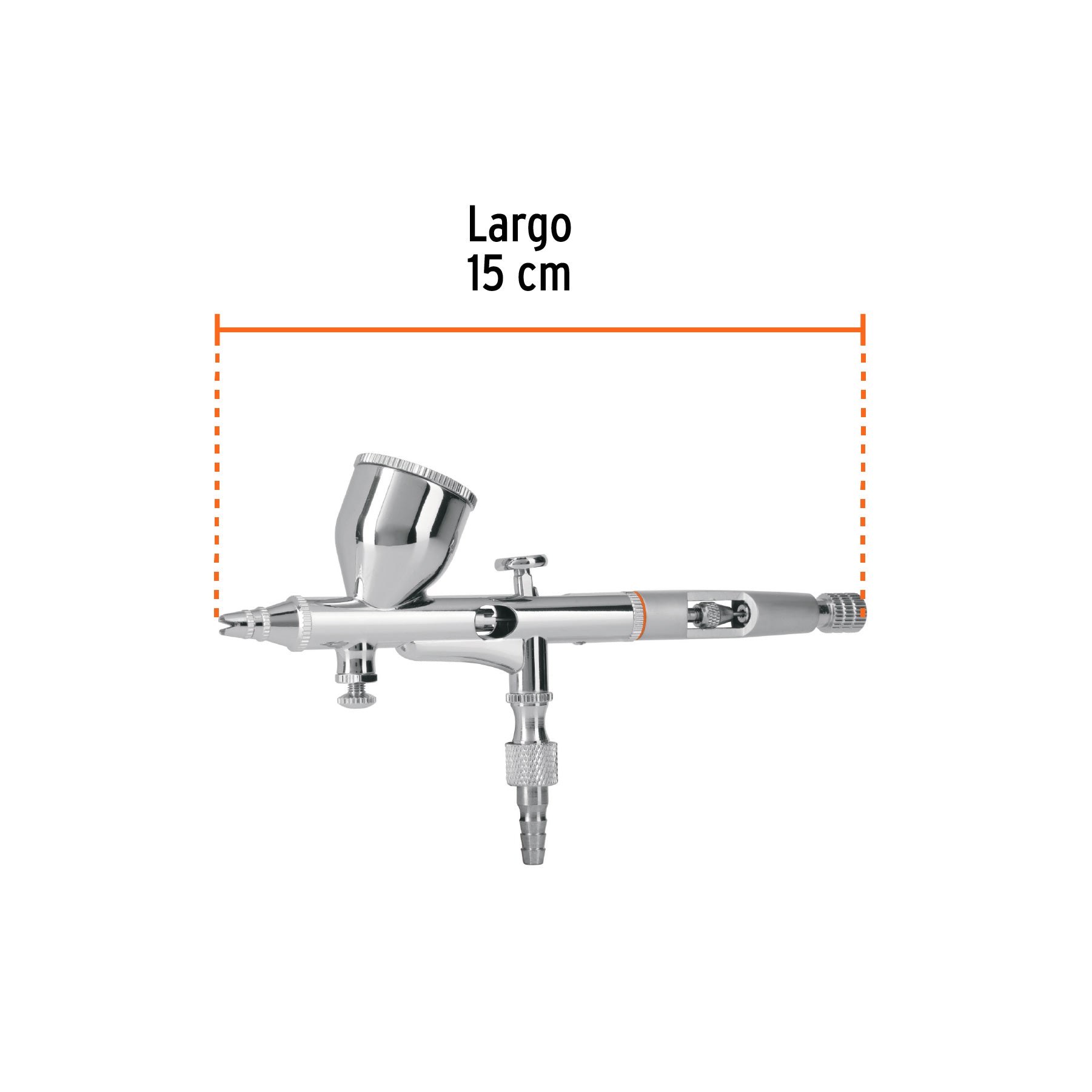 Pistola aerográfica de gravedad con vaso fijo