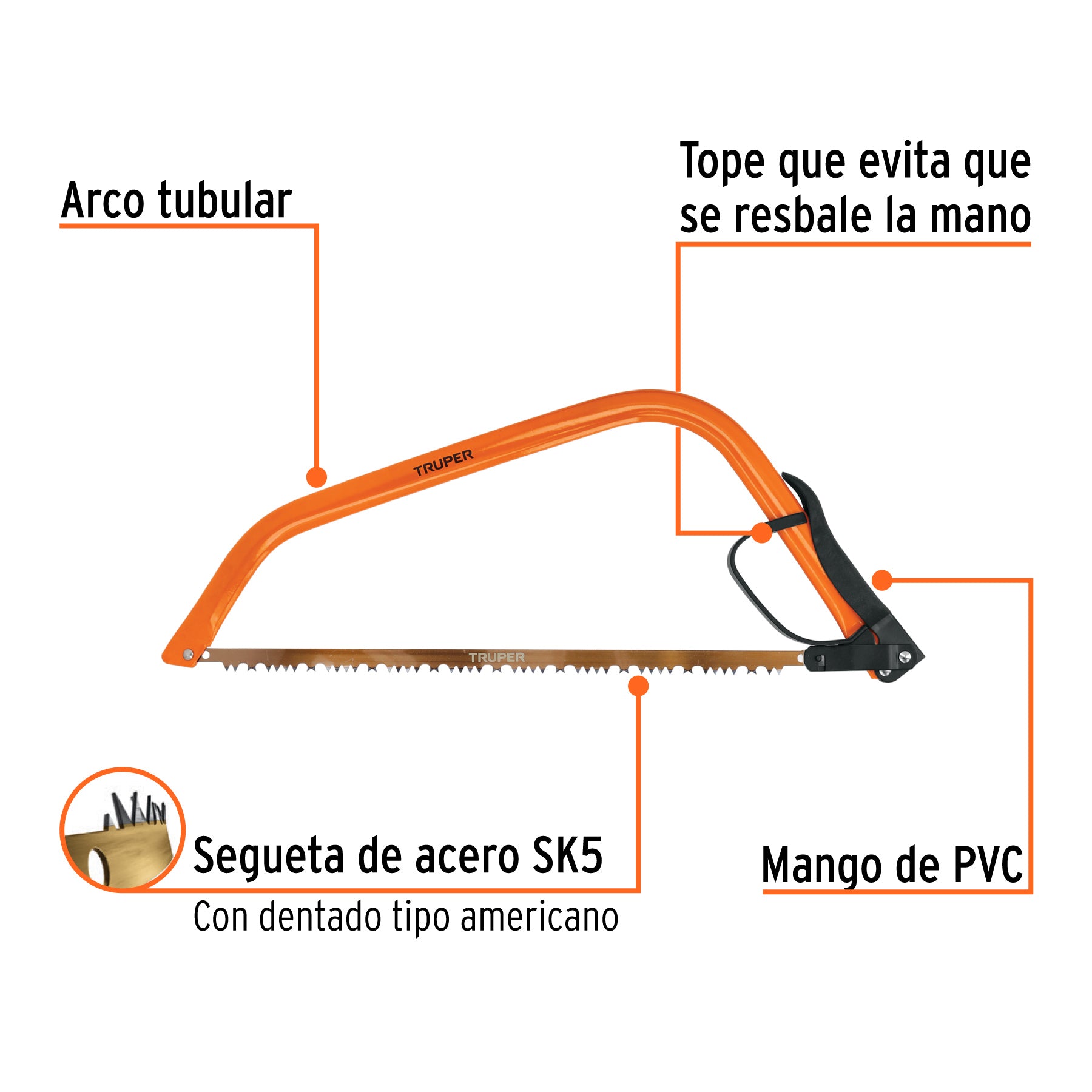 Arco jardinero tubular, 21"