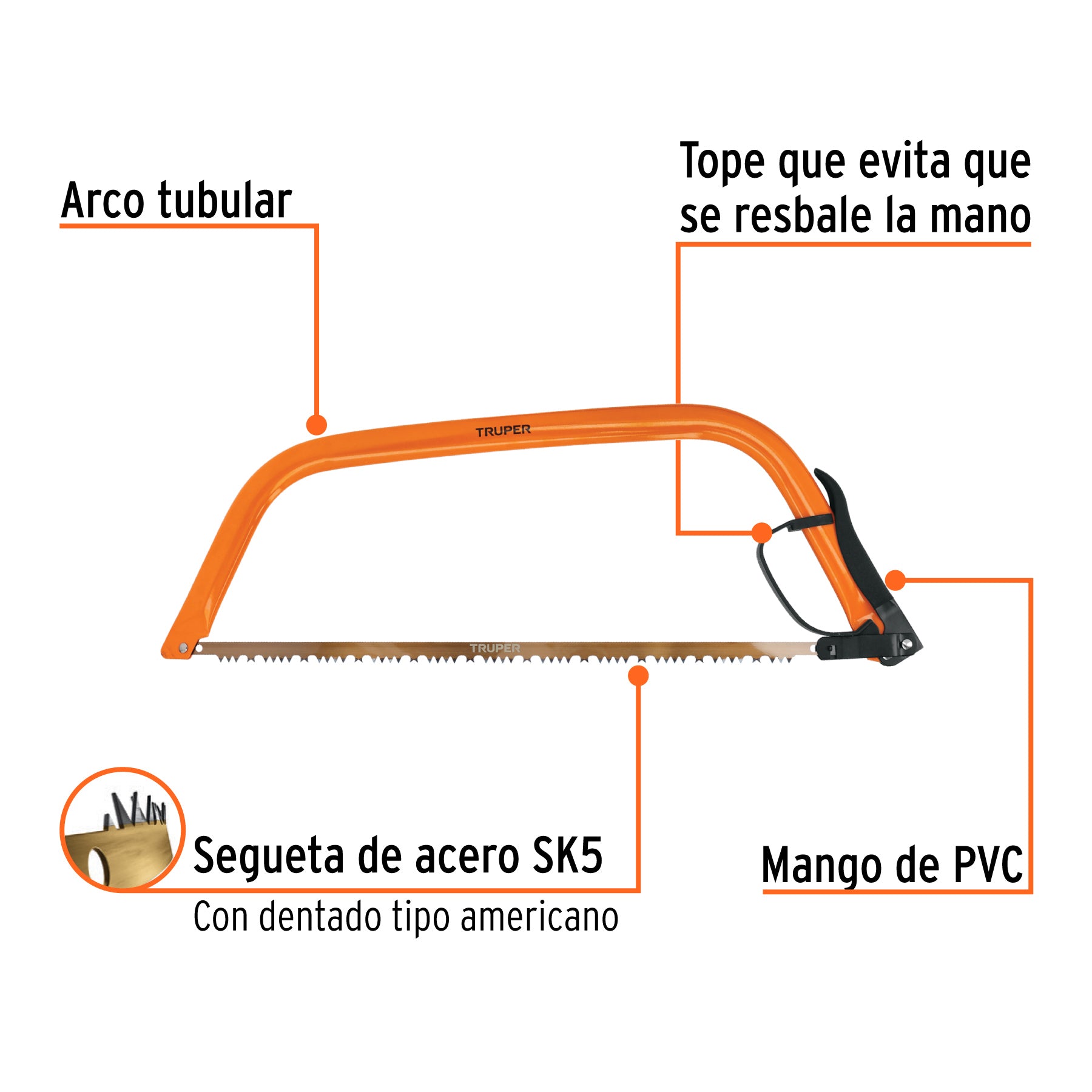 Arco jardinero tubular, 24"