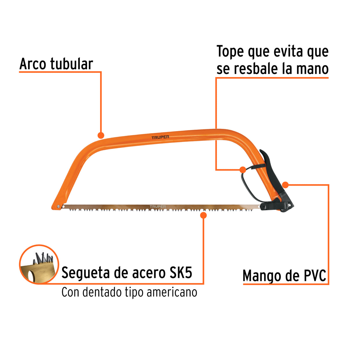 Arco jardinero tubular, 24"