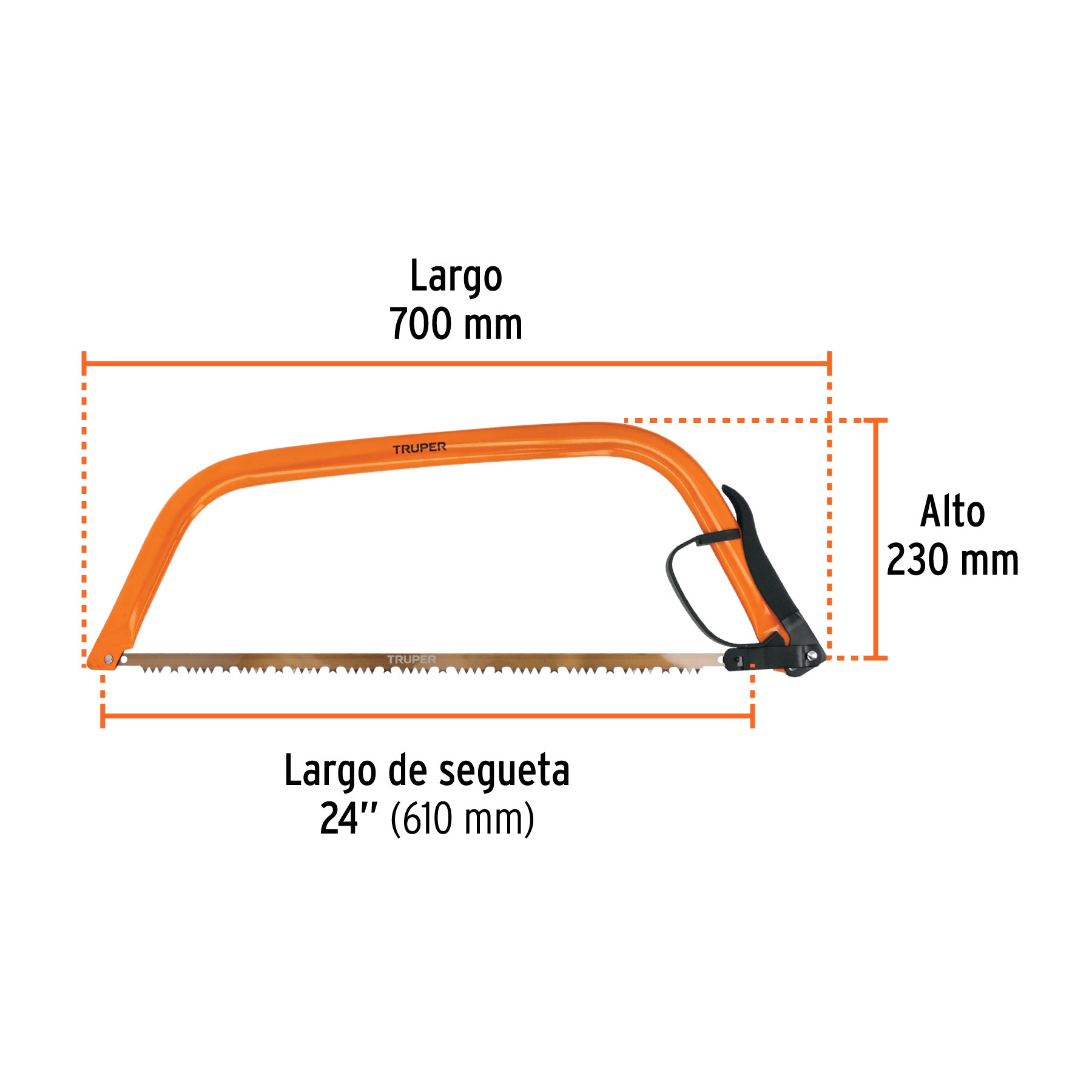 Arco jardinero tubular, 24"