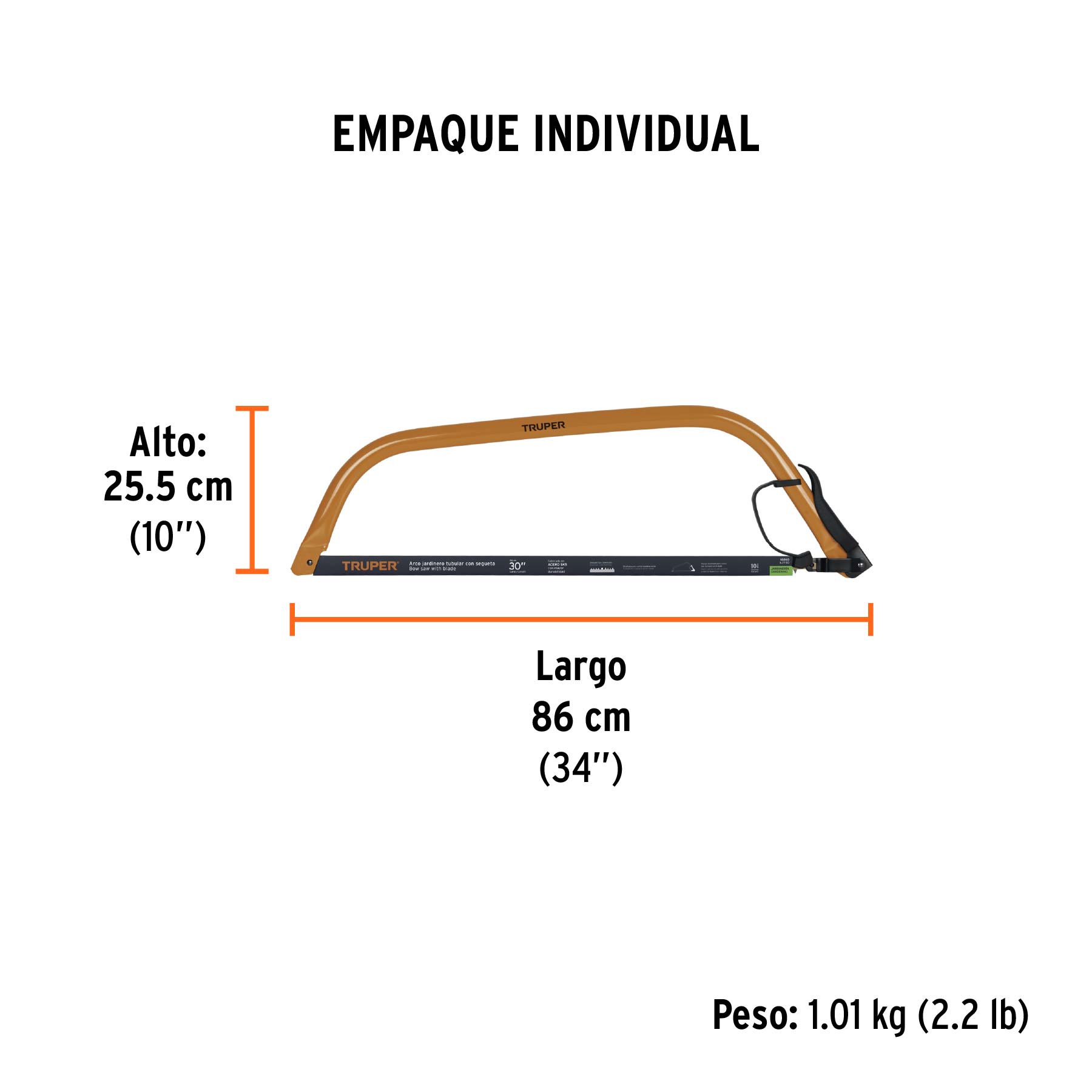 Arco jardinero tubular, 30"