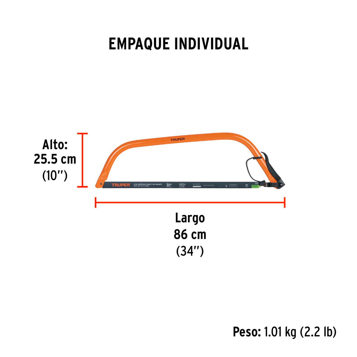 Arco jardinero tubular, 30"