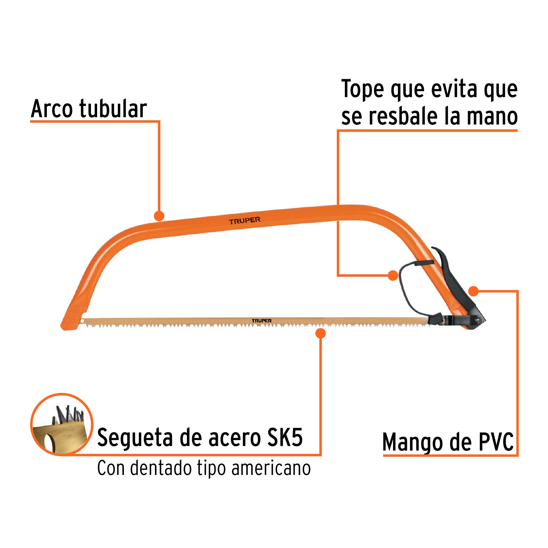 Arco jardinero tubular, 30"