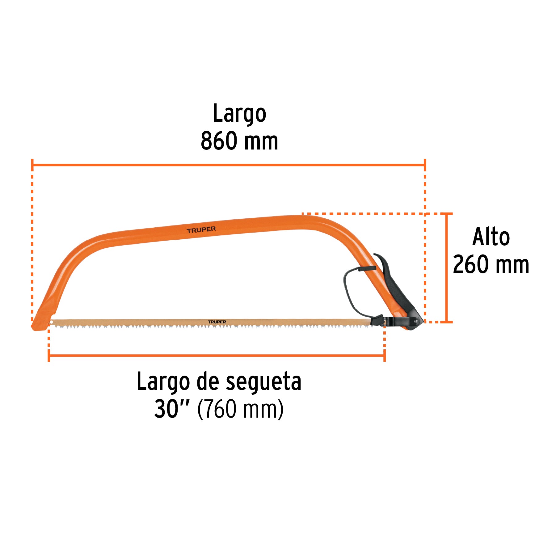 Arco jardinero tubular, 30"