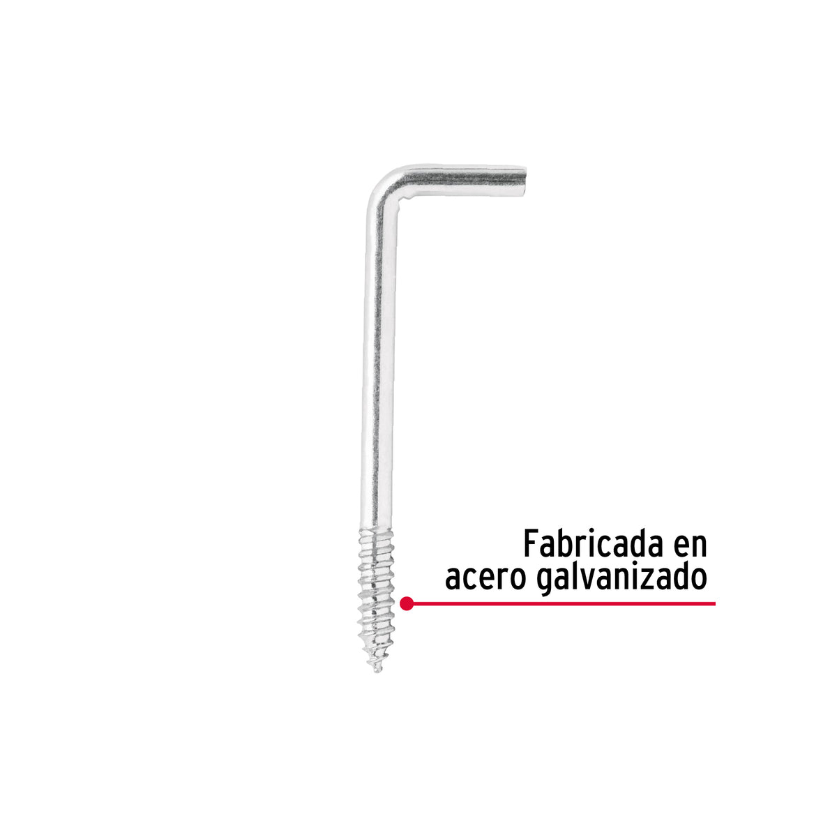 Alcayata roscada, 21 X 80 mm, caja 144 piezas