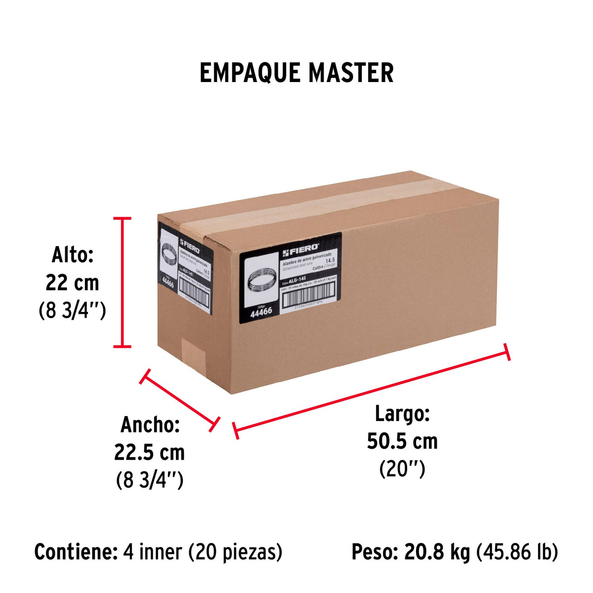 Alambre galvanizado, calibre 14.5