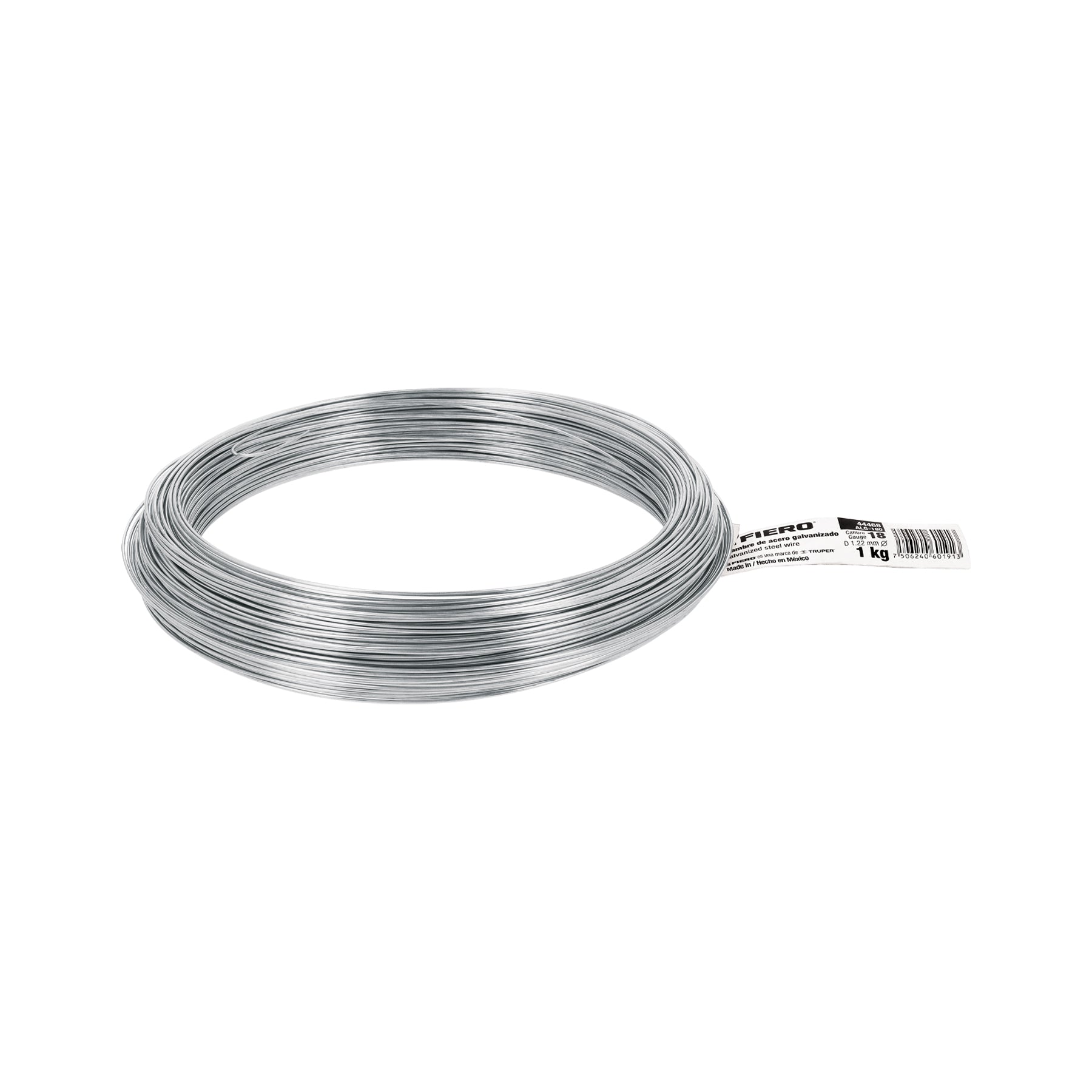 Alambre galvanizado, calibre 18