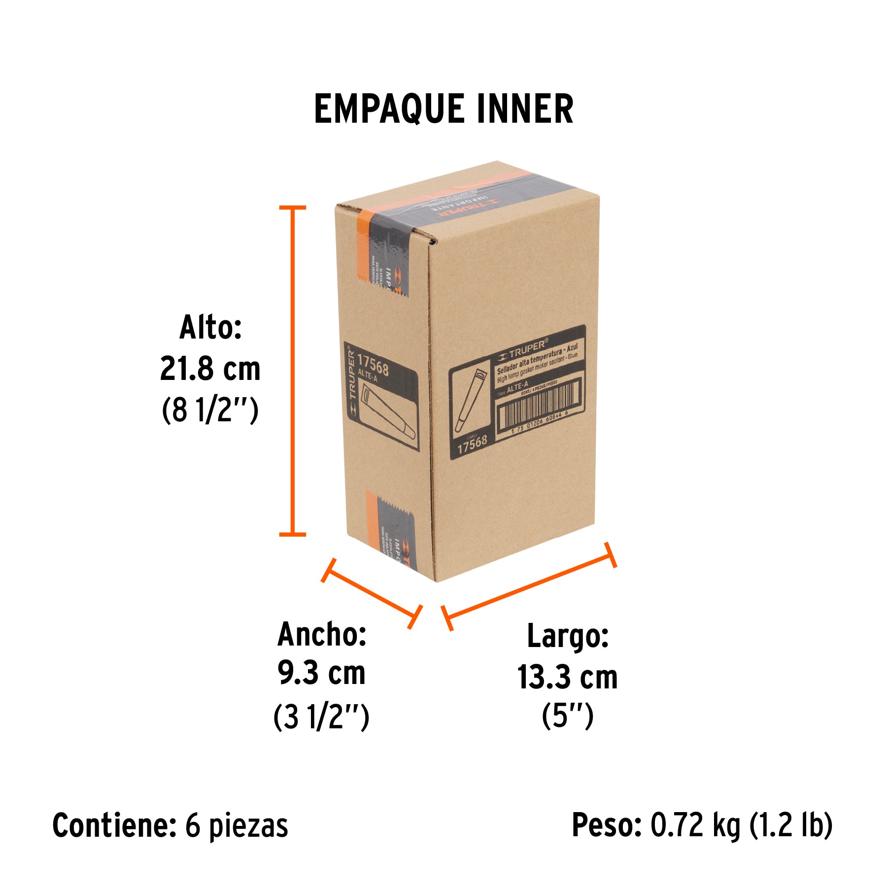 Sellador para altas temperaturas, silicón azul, 85 gr