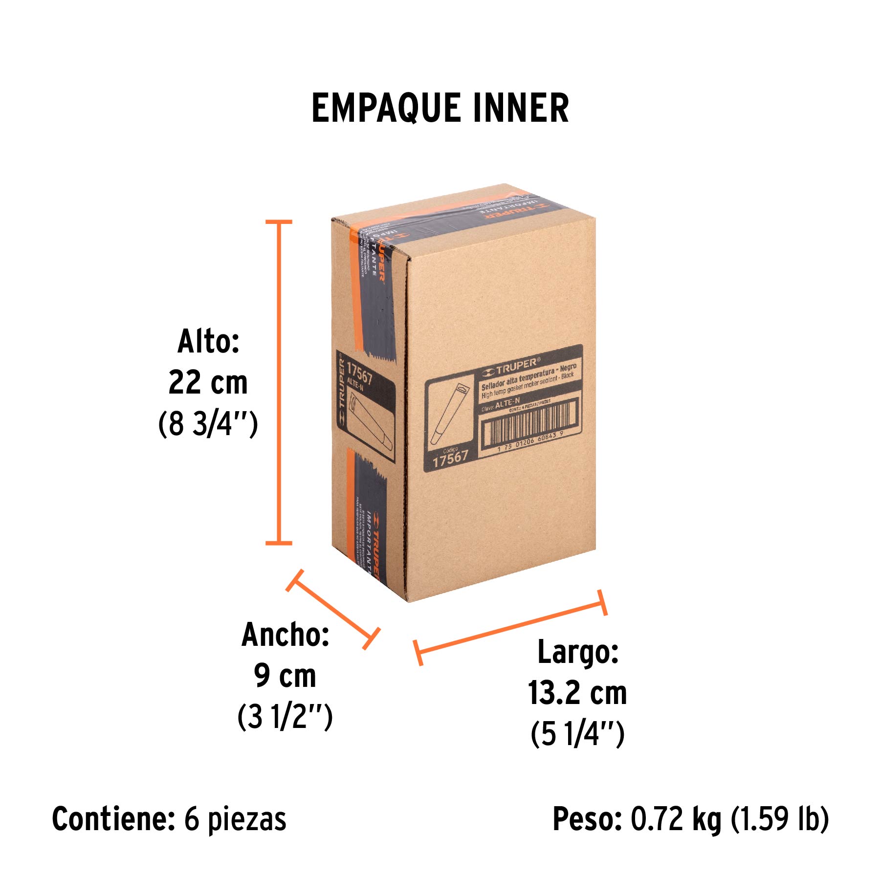 Sellador para altas temperaturas, silicón negro, 85 gr