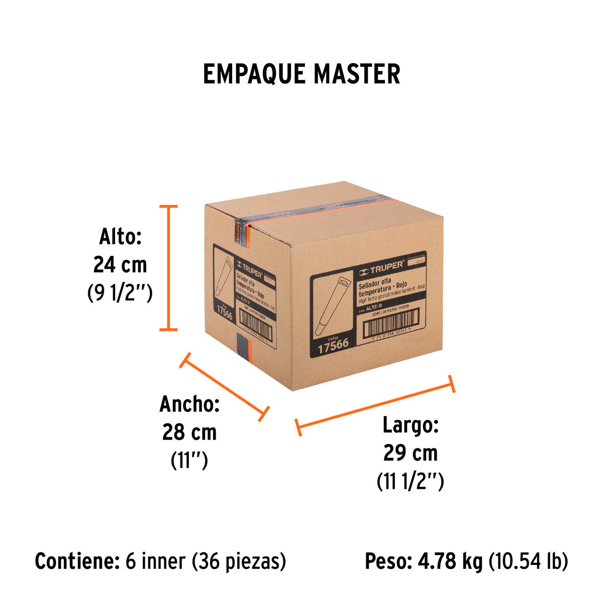 Sellador para altas temperaturas, silicón rojo, 85 gr