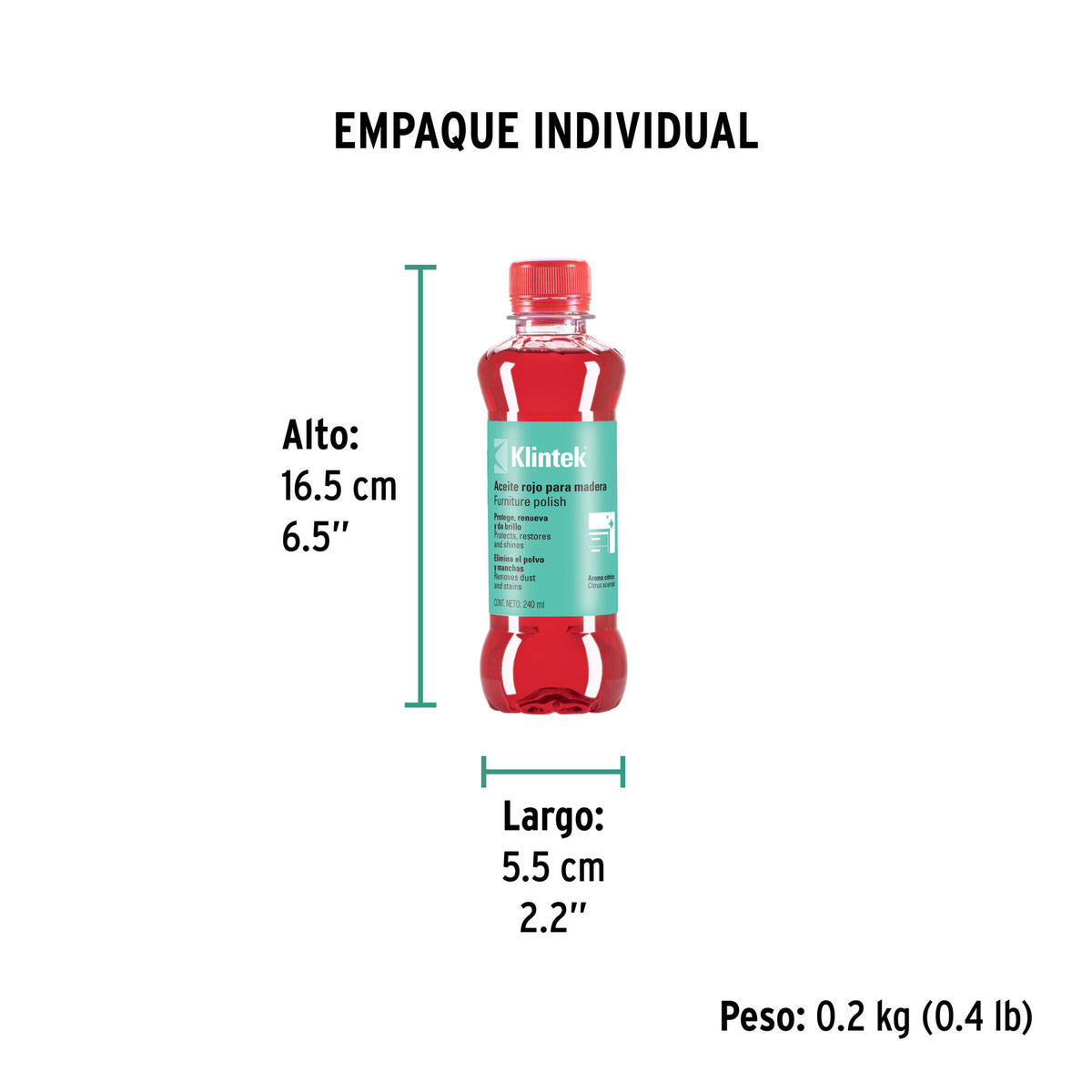 Aceite rojo para muebles 240 ml