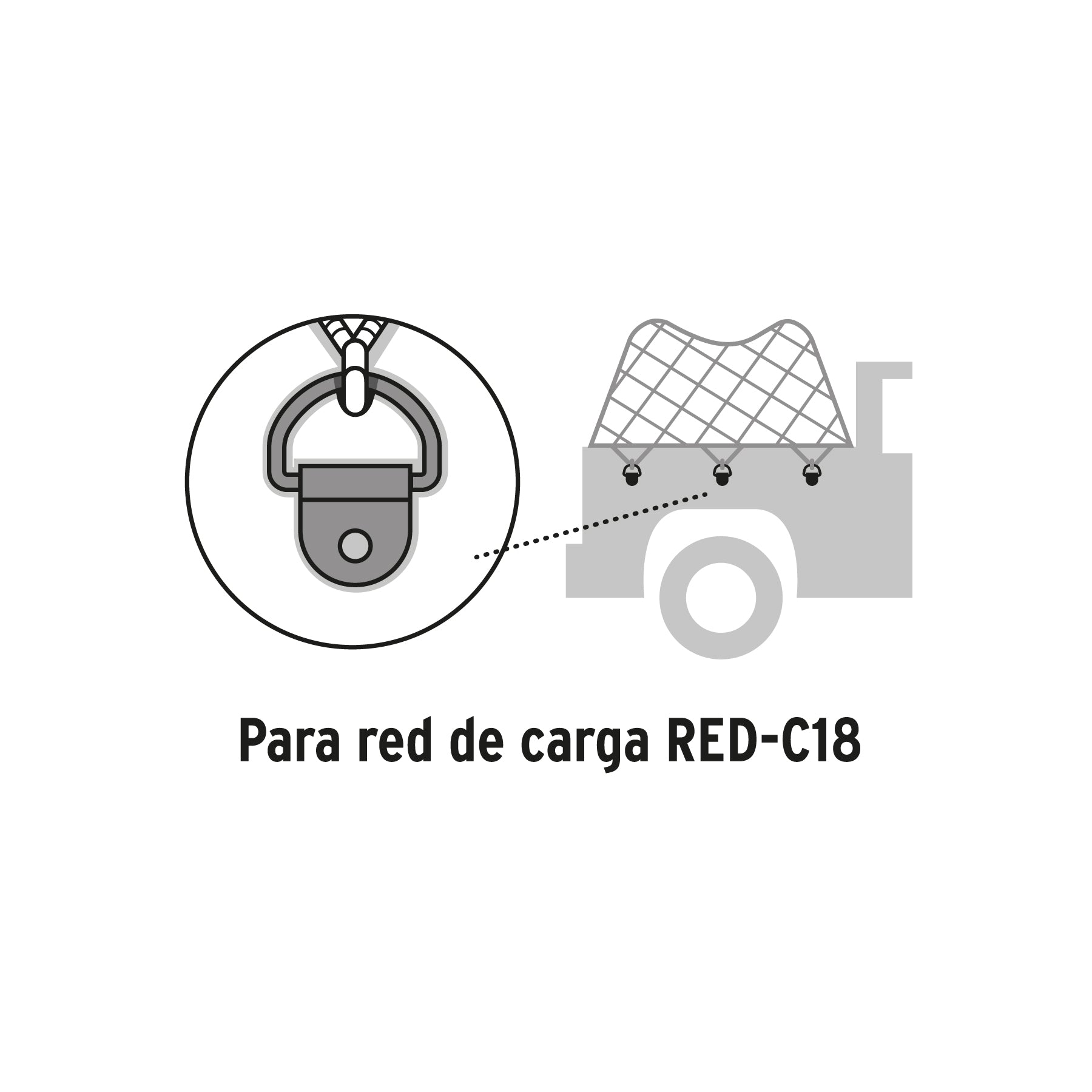 Blister con 12 anclajes para red de carga de 1.5 ton.