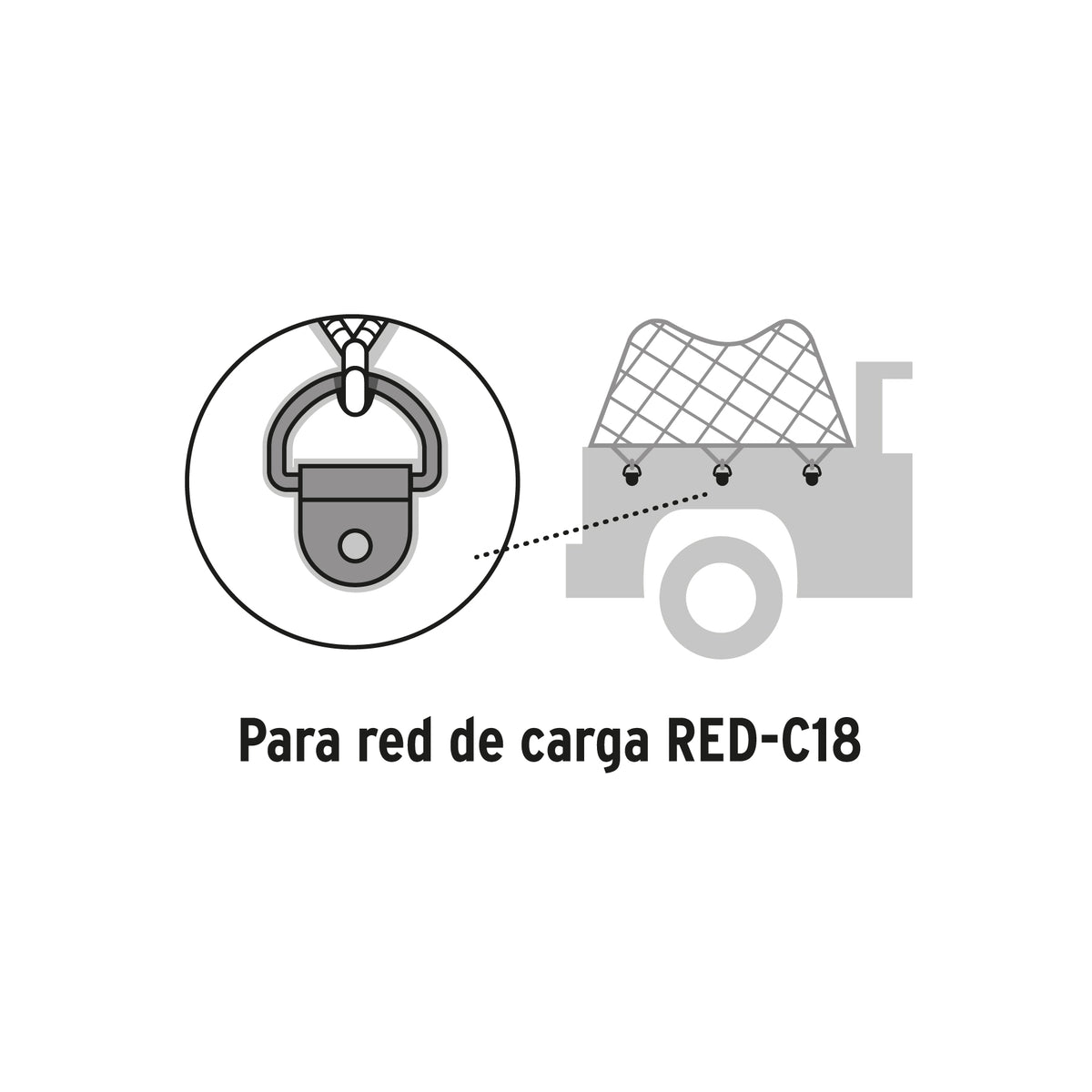 Blister con 12 anclajes para red de carga de 1.5 ton.
