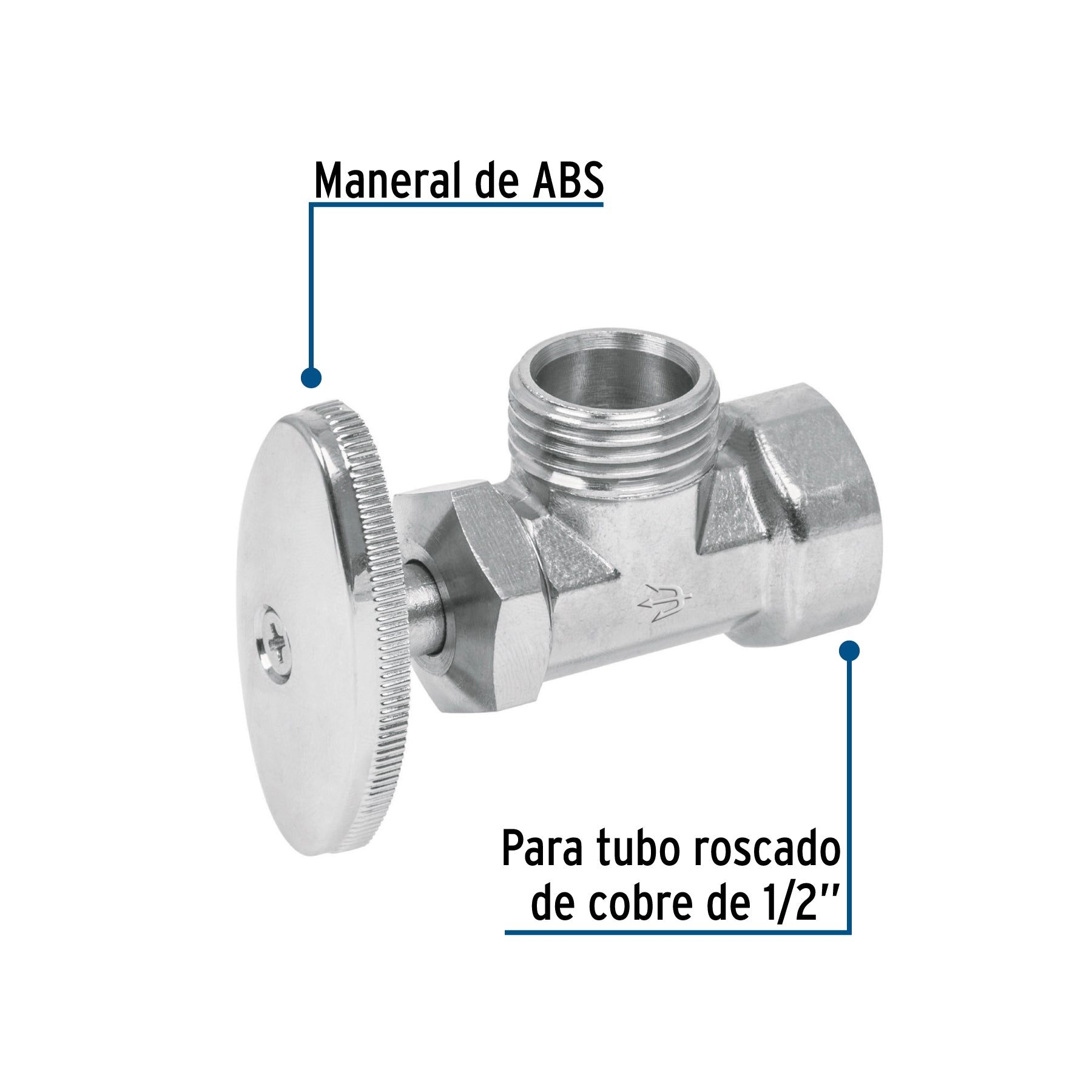 Llave angular, 1/2 x 1/2" en blister