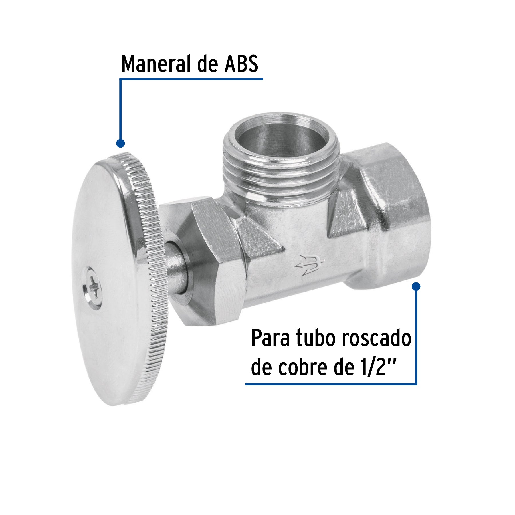 Llave angular, 1/2 x 1/2"