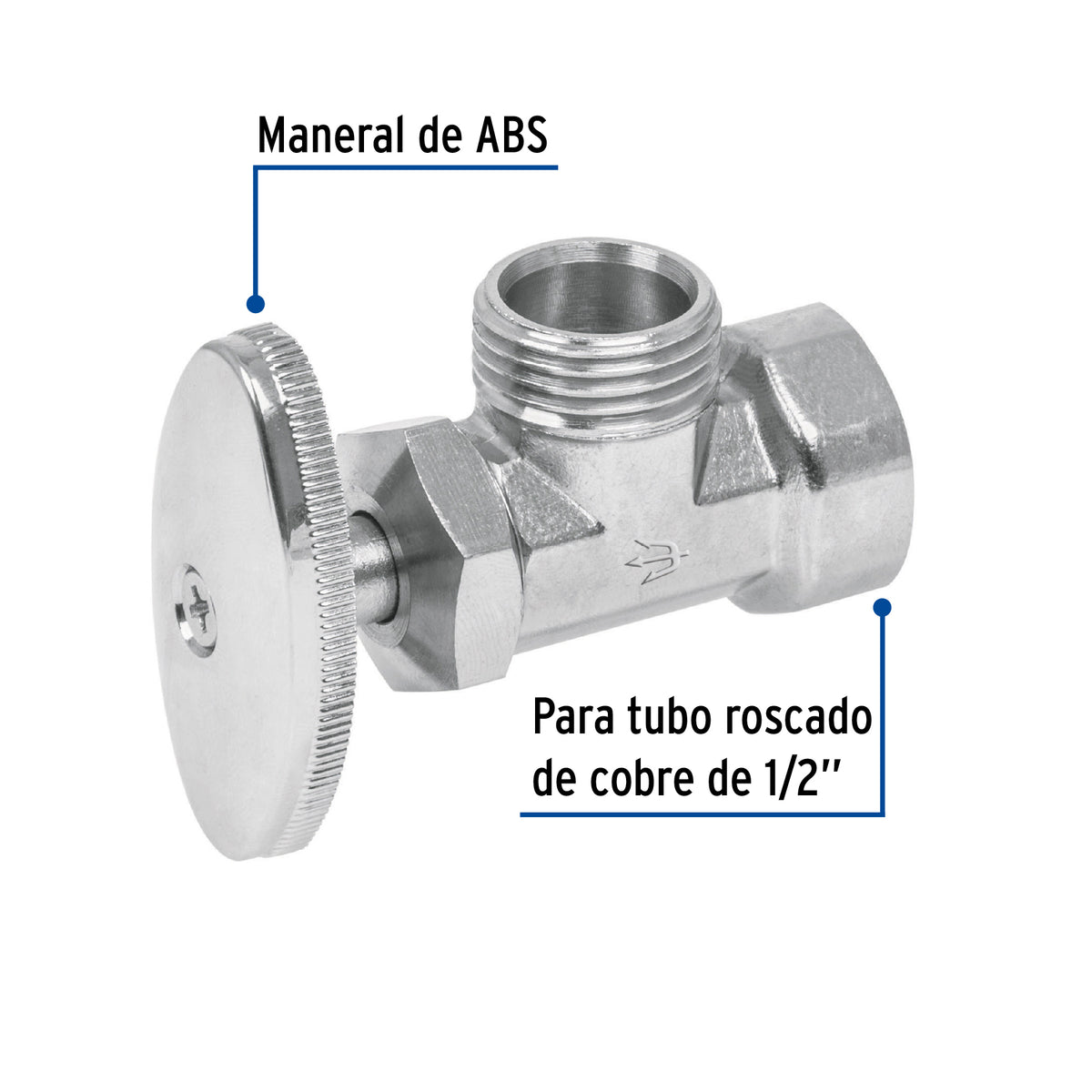 Llave angular, 1/2 x 1/2"