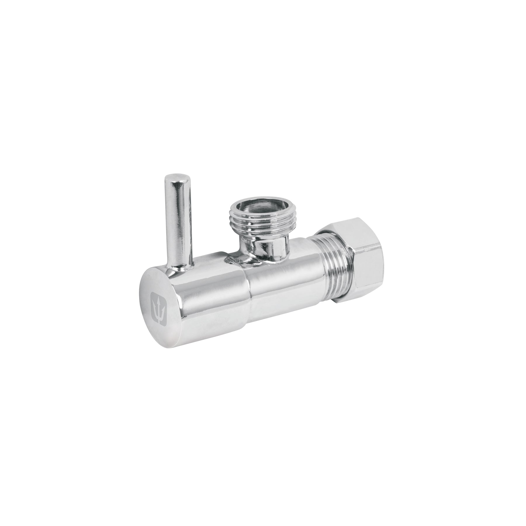 Llave angular, 1/4 vuelta, tipo barrilito, maneral palanca
