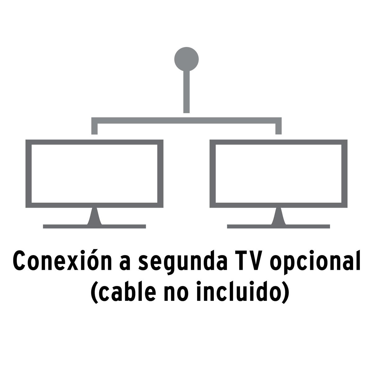 Antena aérea para TV, giratoria 360° con cable coaxial 10m