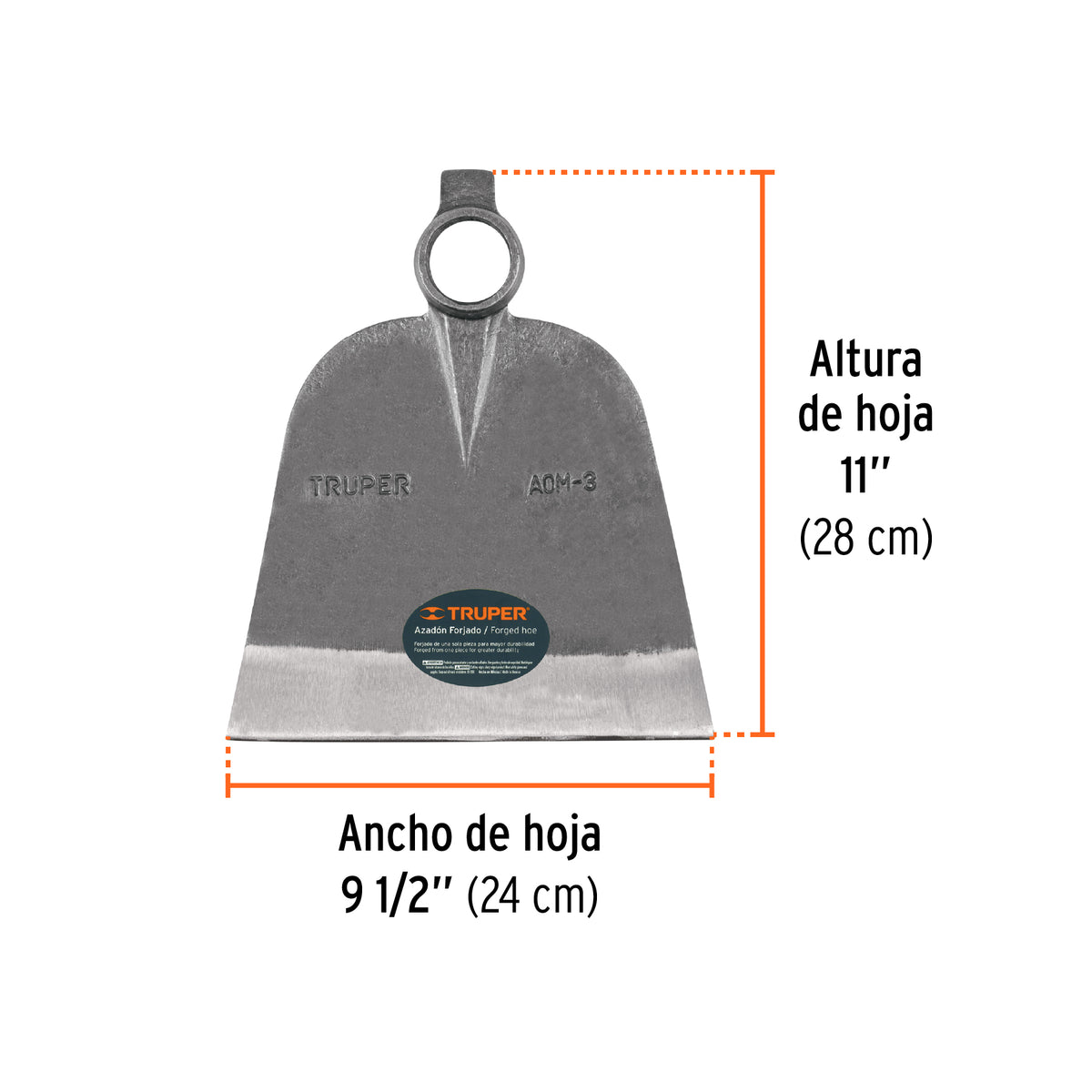 Azadón oreja y martillo, No. 3 sin mango