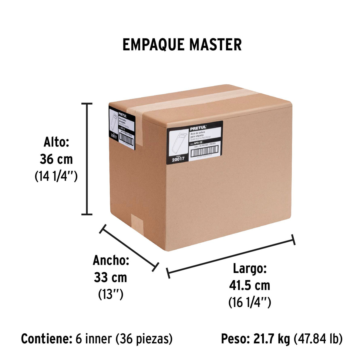 Arco de solera para segueta 12", pretul