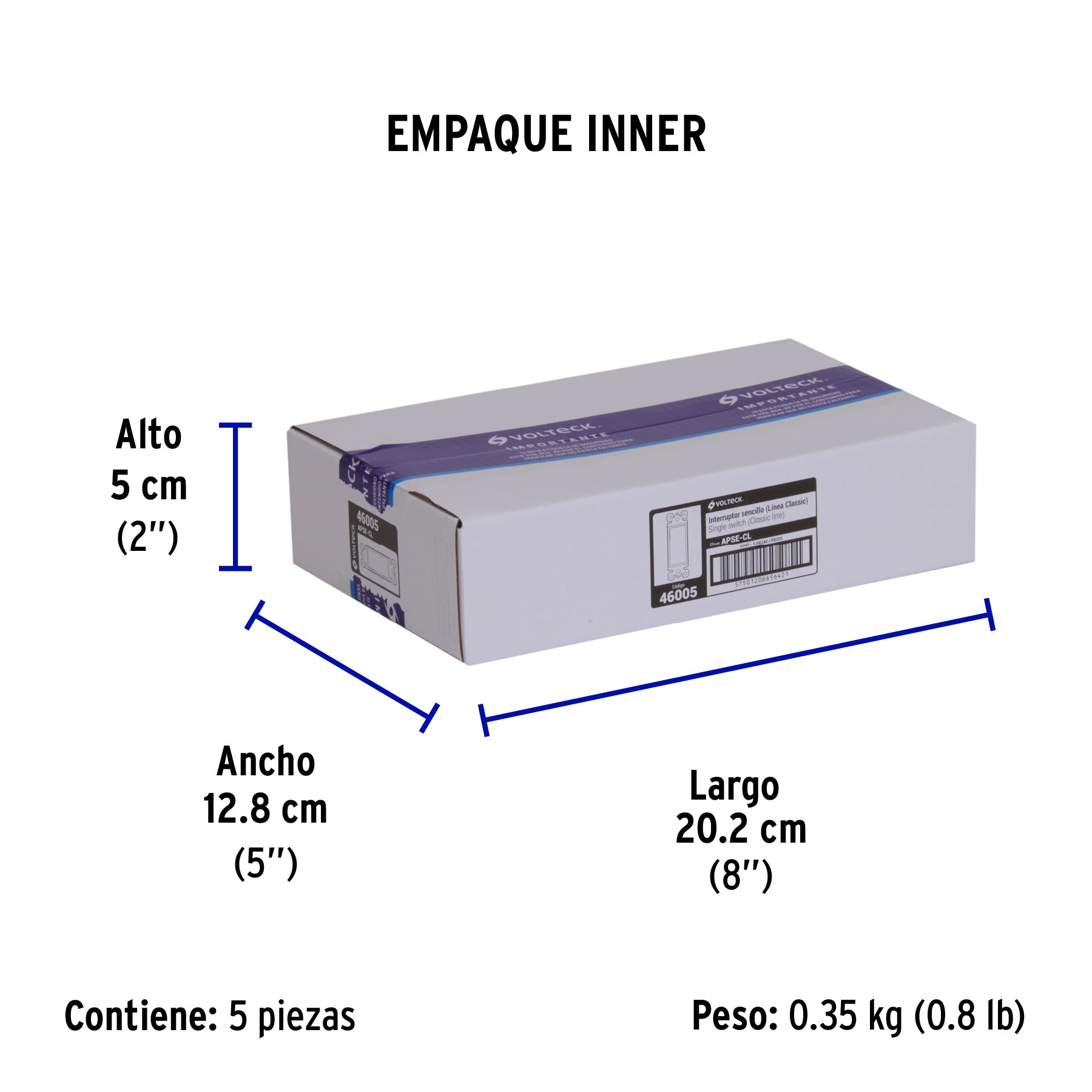 Interruptor sencillo, línea Classc