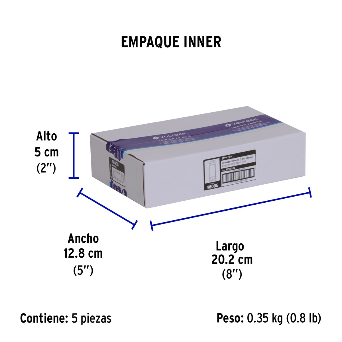 Interruptor sencillo, línea Classc