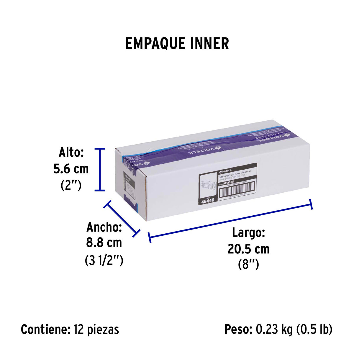 Interruptor de 3 vías, línea Económica