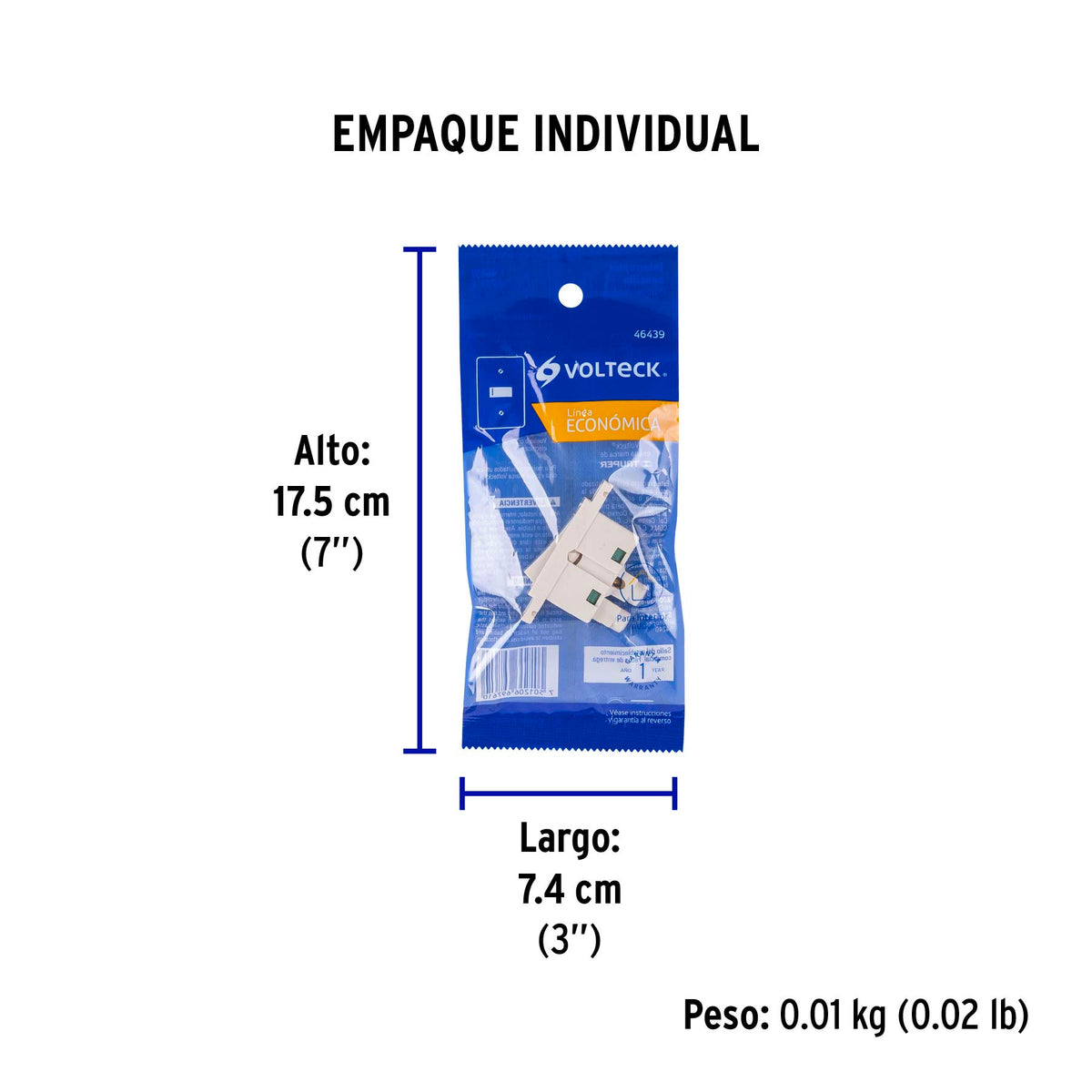 Interruptor sencillo, línea Económica