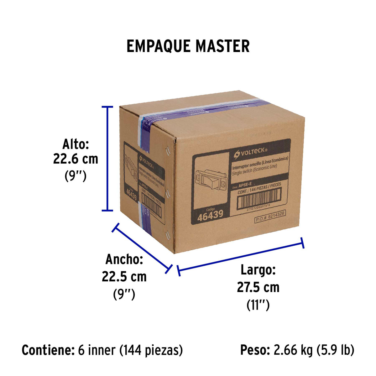 Interruptor sencillo, línea Económica