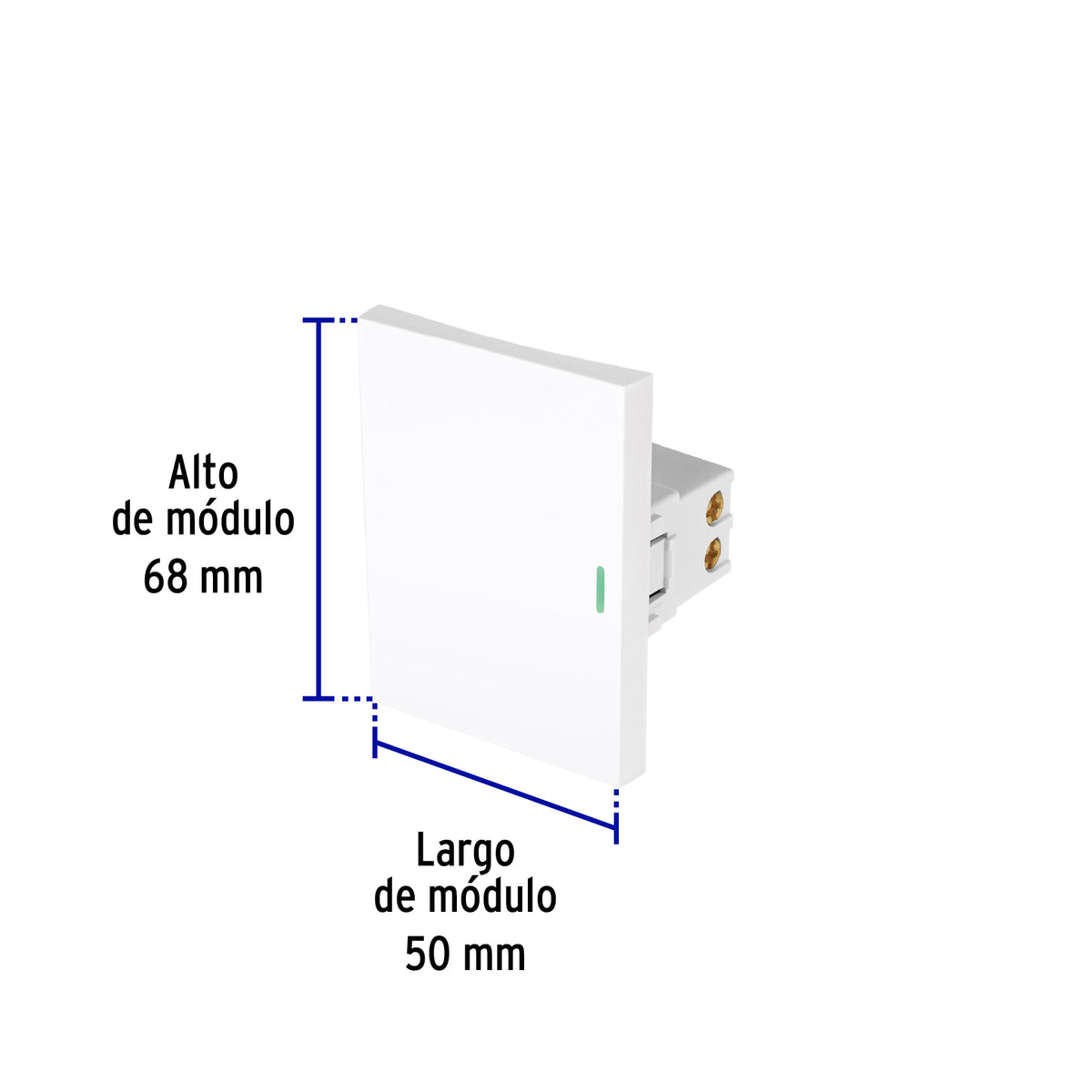 Interruptor de 3 vías blanco de 3 módulos, línea Lisboa